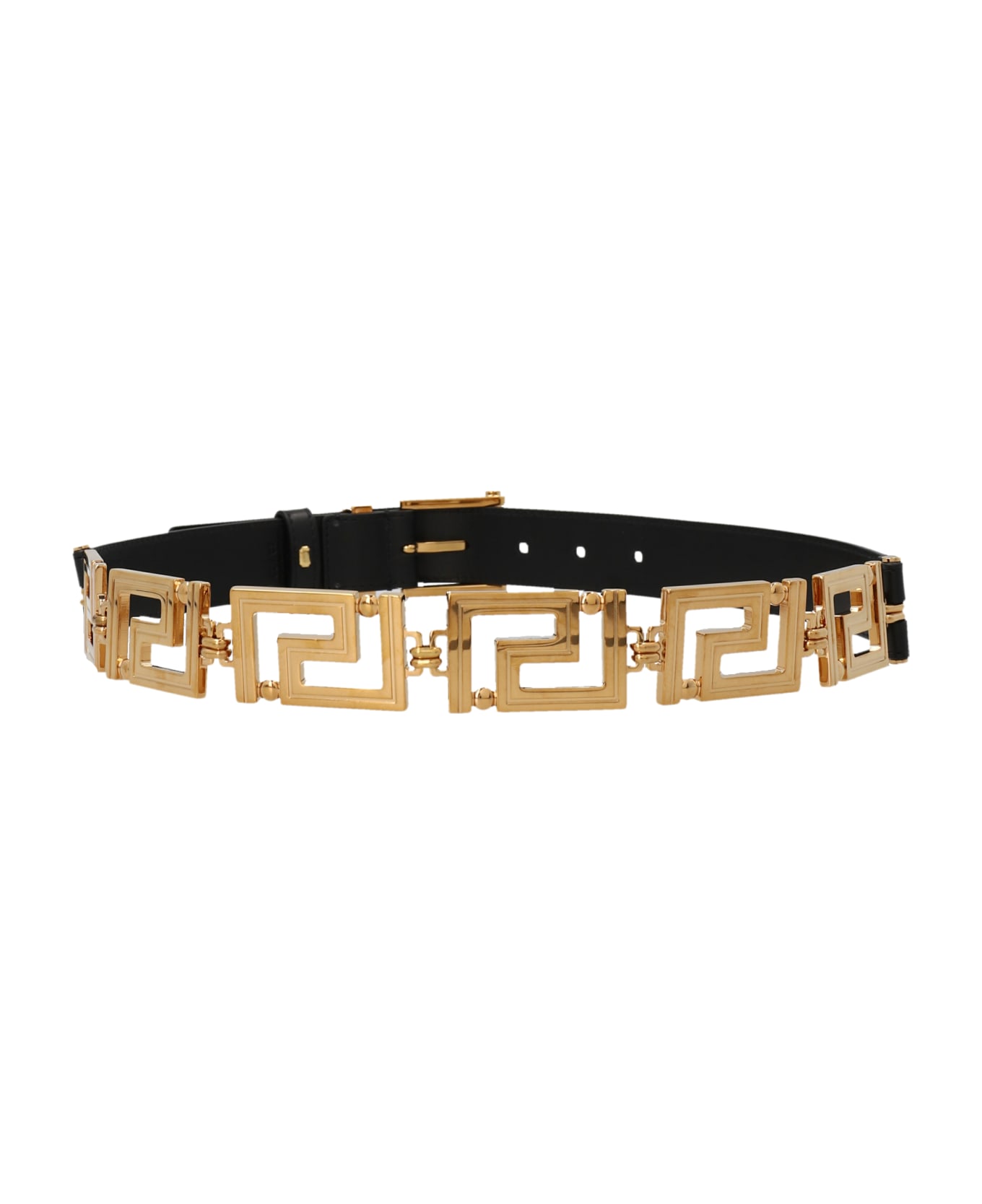 Versace 'logo Chain' Belt - Black   ベルト