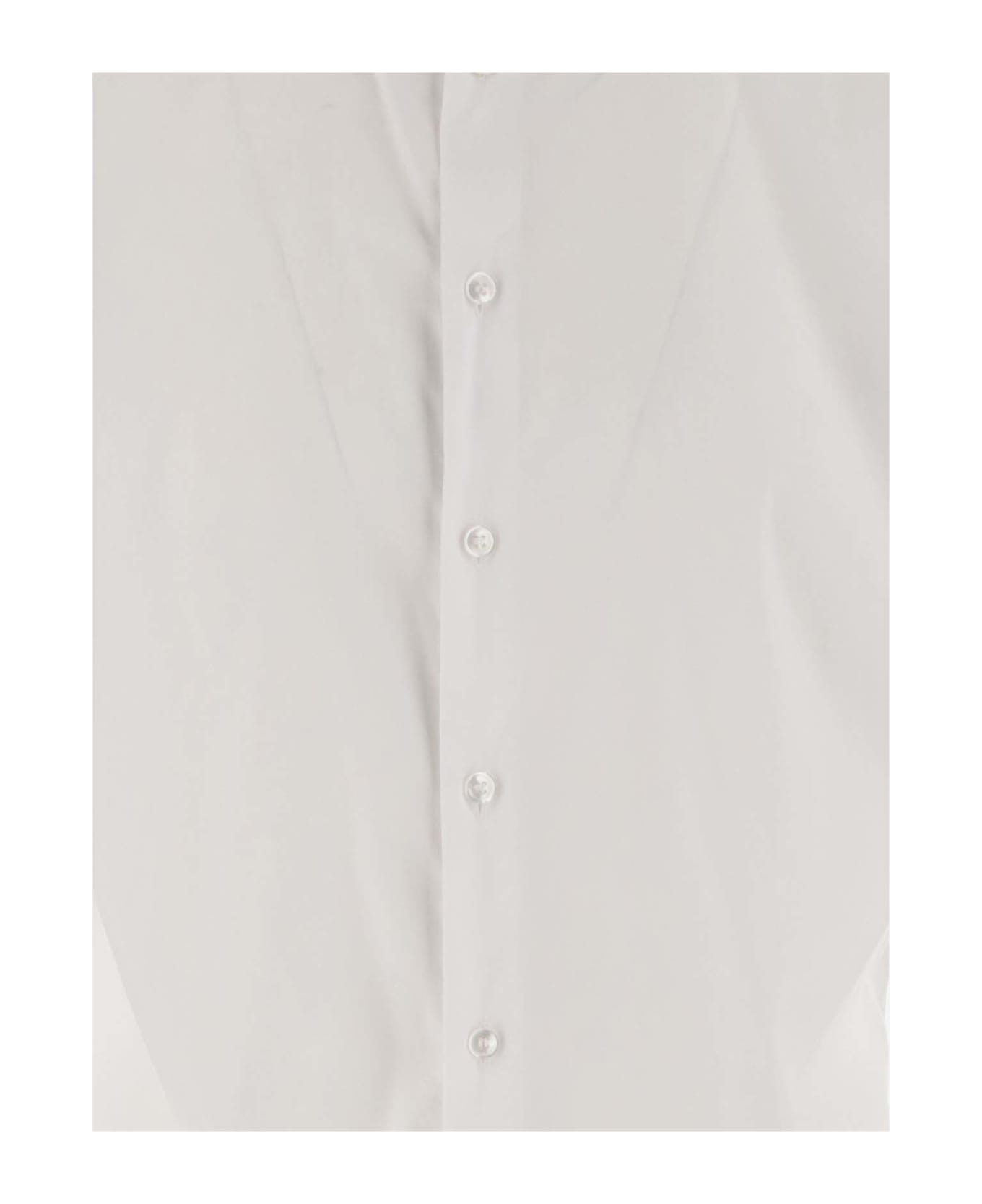Giorgio Armani Stretch Cotton Blend Shirt - BRILLIANT WHITE