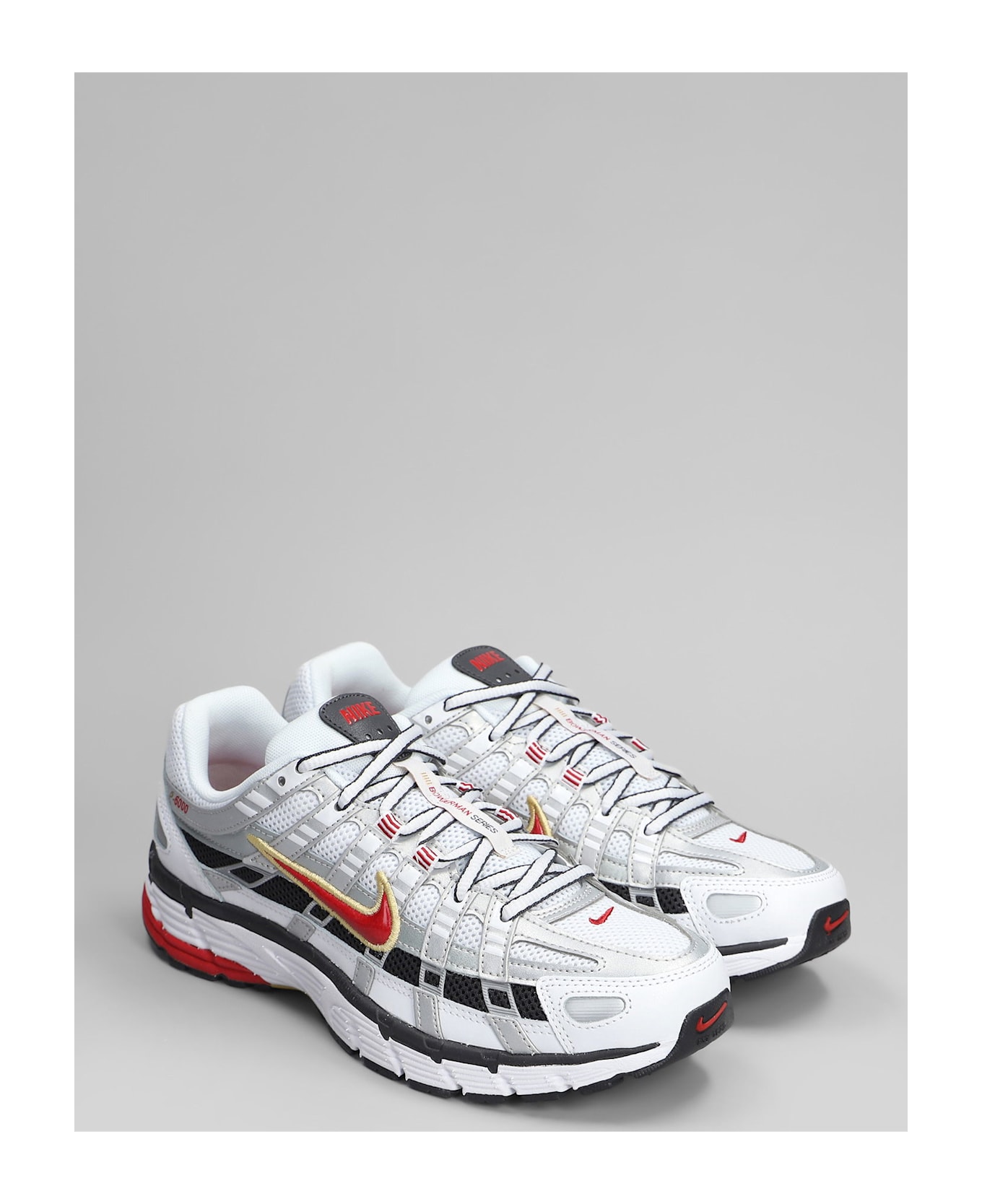 Nike P-6000 Sneakers In White Leather And Fabric - white