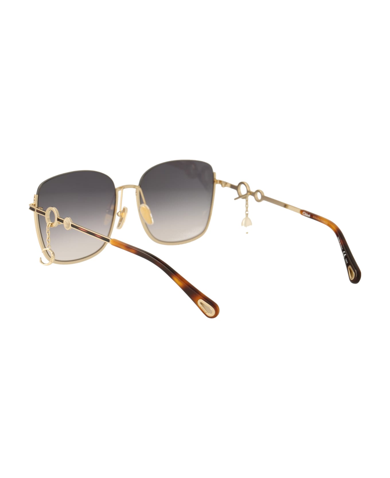 Chloé Eyewear Ch0070sk Sunglasses - 001 GOLD GOLD BLUE