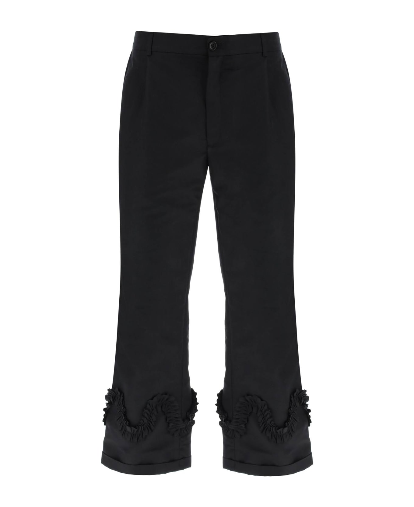 Sky High Farm Ruffled Faille Pants - BLACK (Black)