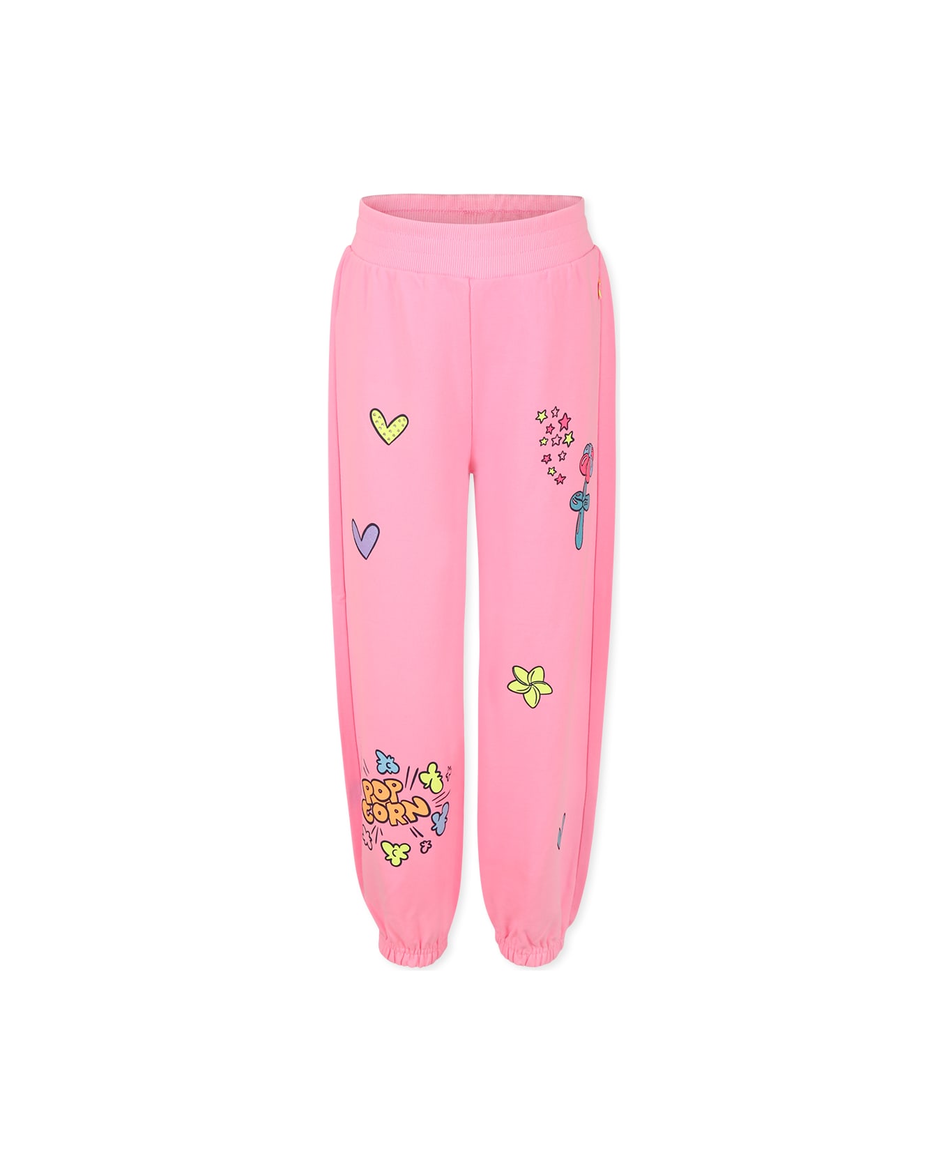 Billieblush Pink Trousers For Girl With Writing - Pink