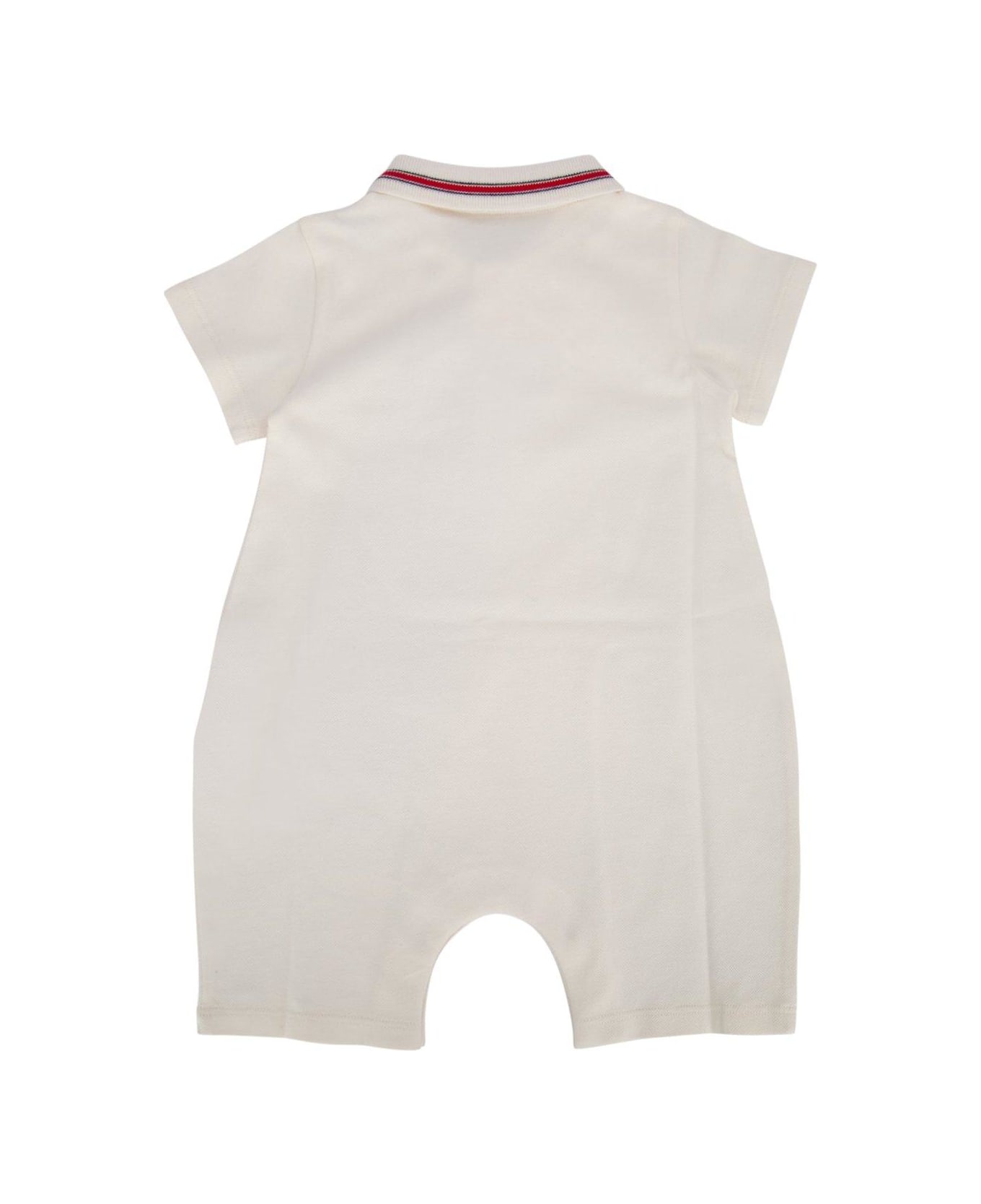 Moncler Logo-patch Romper - White ボディスーツ＆セットアップ