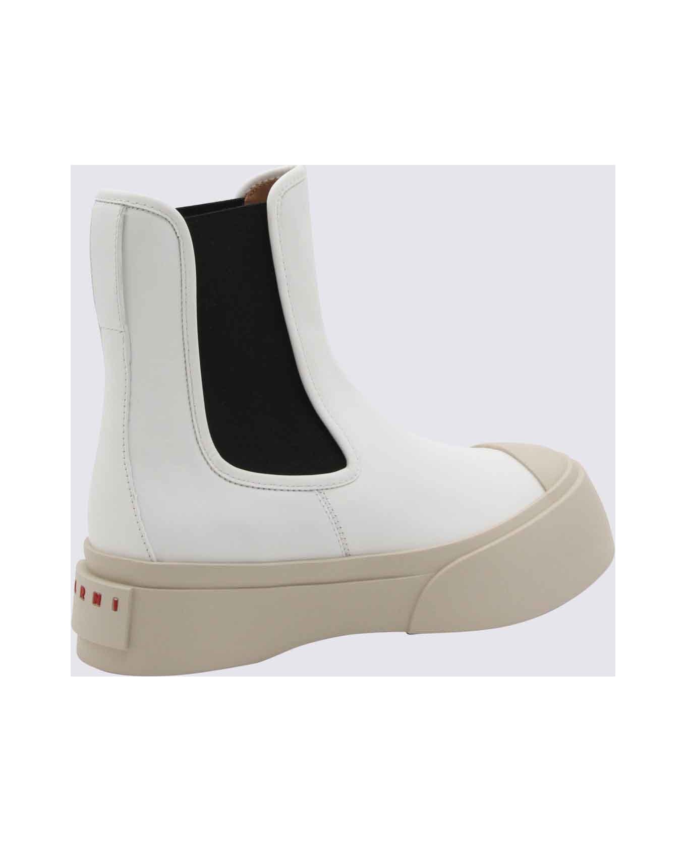 Marni White Leather Pablo Boots