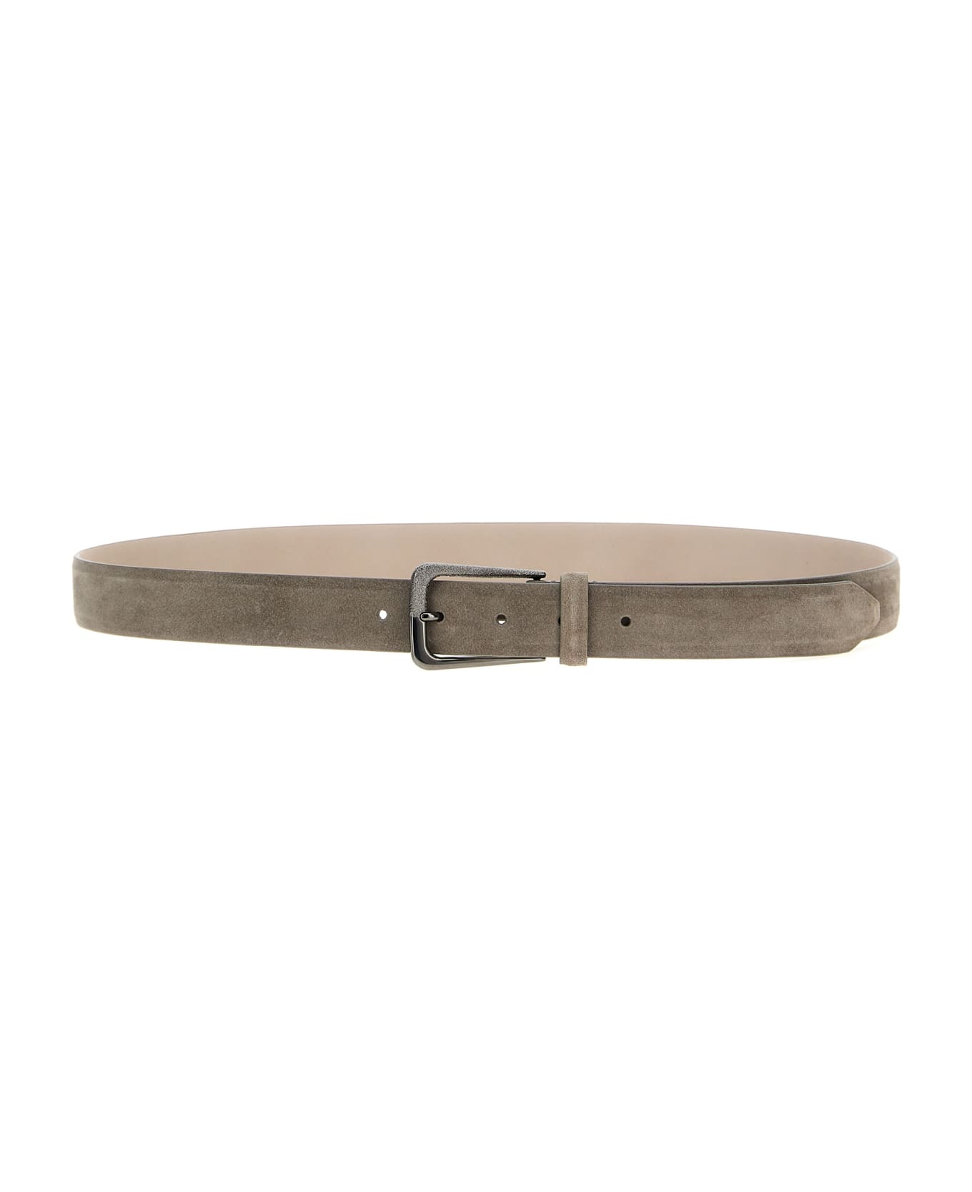 Brunello Cucinelli Suede Belt - Gray