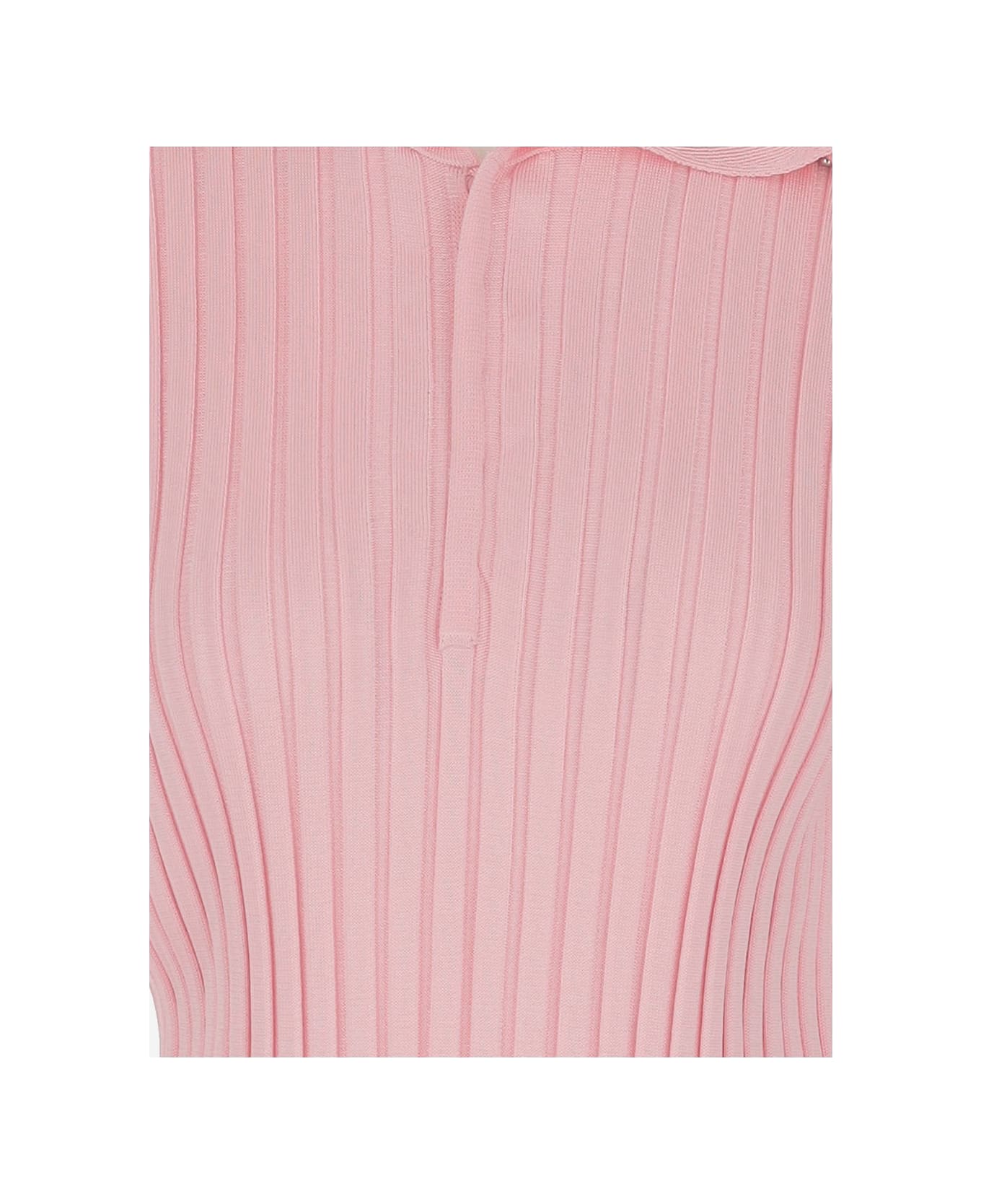 Jil Sander Viscose Polo Shirt - Pink