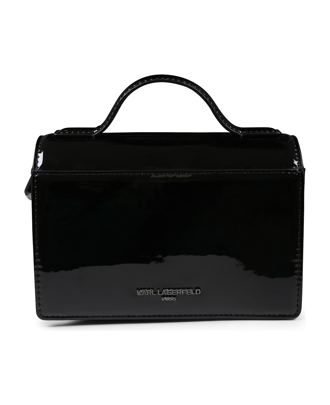 Karl Lagerfeld Kids Black Bag For Girl With Logo - Black