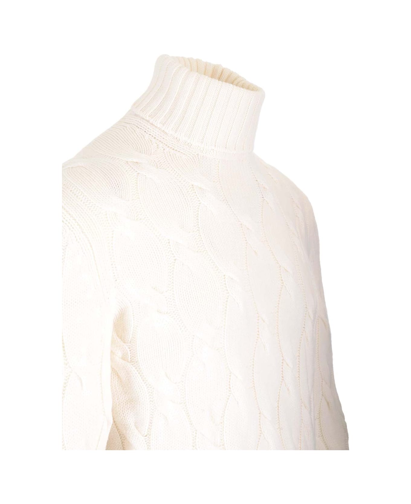 Barba Napoli Turtleneck Sweater - White