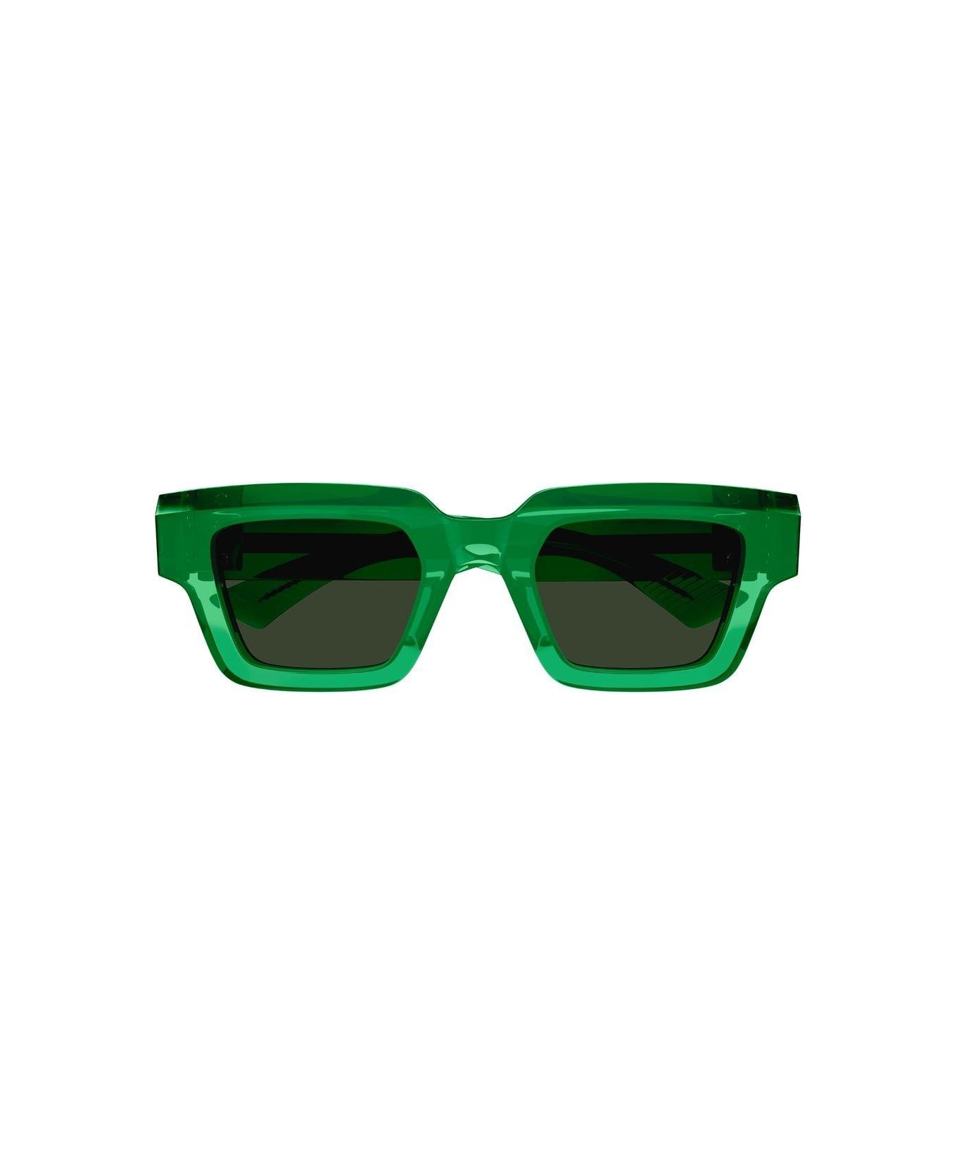 Bottega Veneta Eyewear Square Frame Sunglasses Sunglasses - 002 GREEN GREEN GREEN
