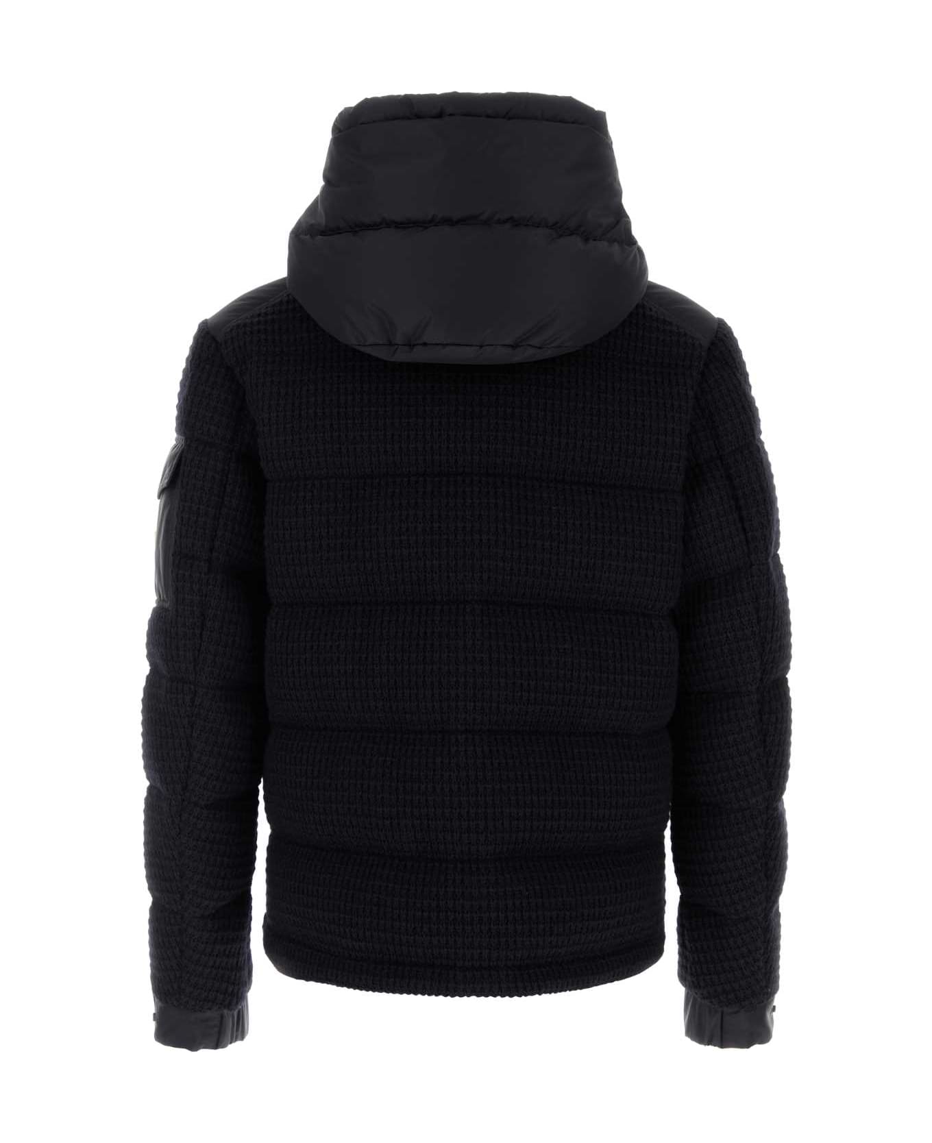 Moncler Black Wool Blend Lagdei Down Jacket - 742