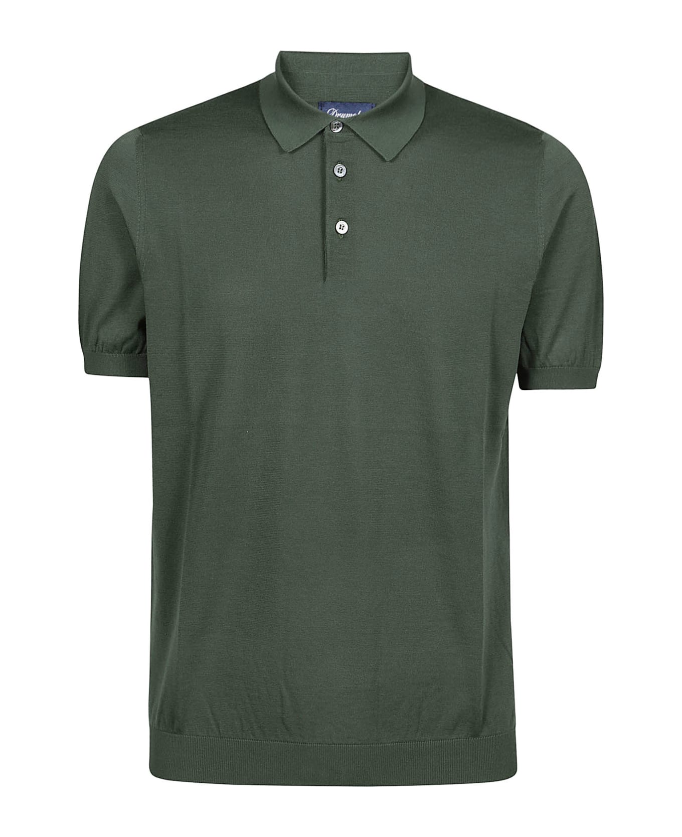 Drumohr Short Sleeve Polo Shirt - Bosco