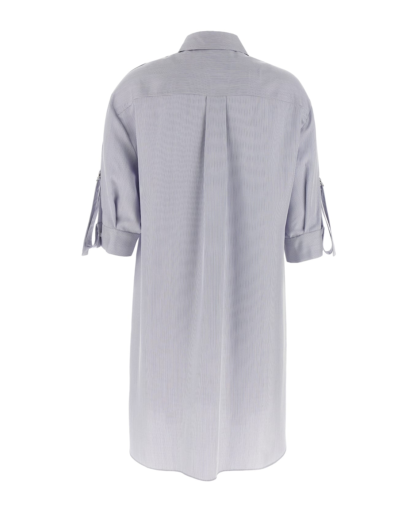 Giovanni Bedin Striped Silk Dress - Blue