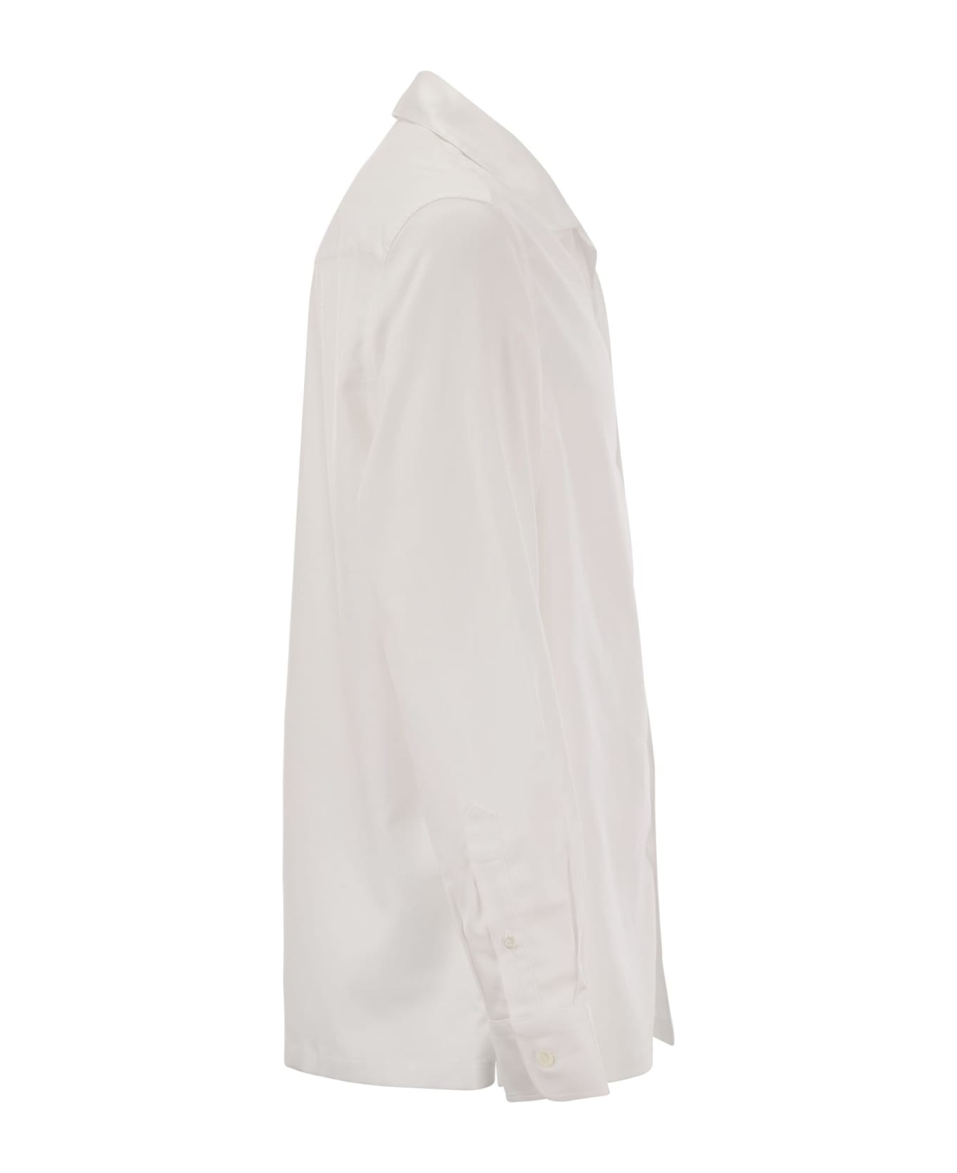 Brunello Cucinelli Classic Easy Fit Cotton Shirt - White