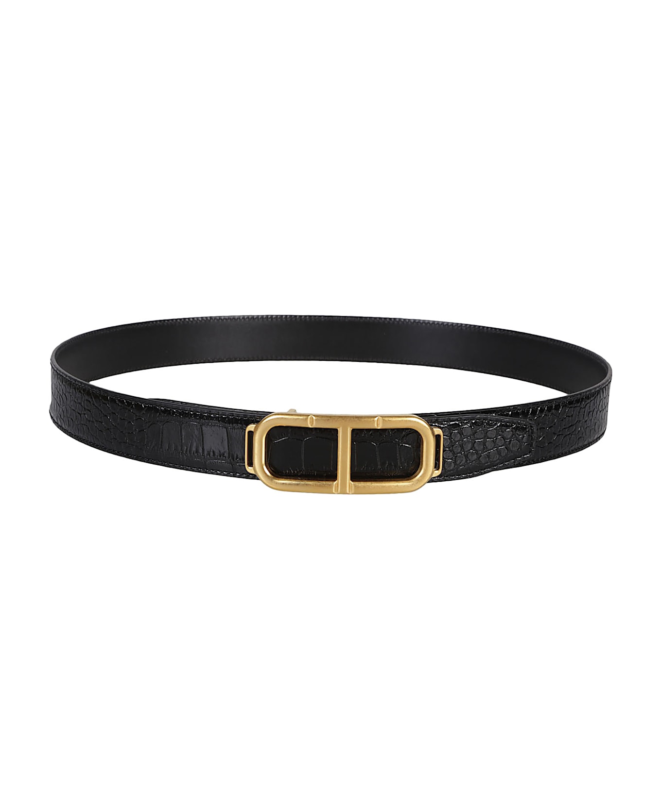 Tom Ford T Reversible Buckle Belt - Black