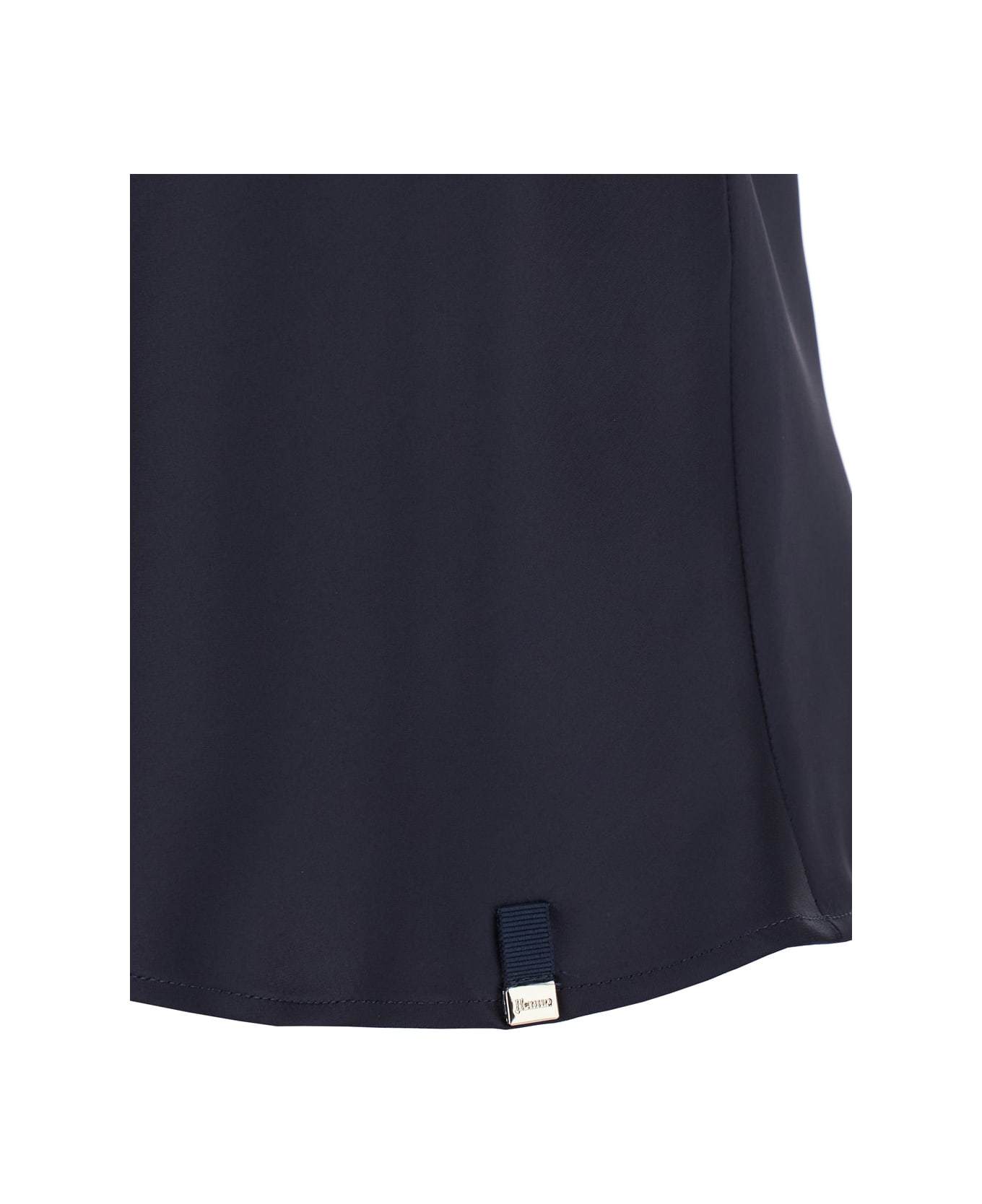 Herno Blue Top With Spaghetti Straps In Satin Woman - Blu