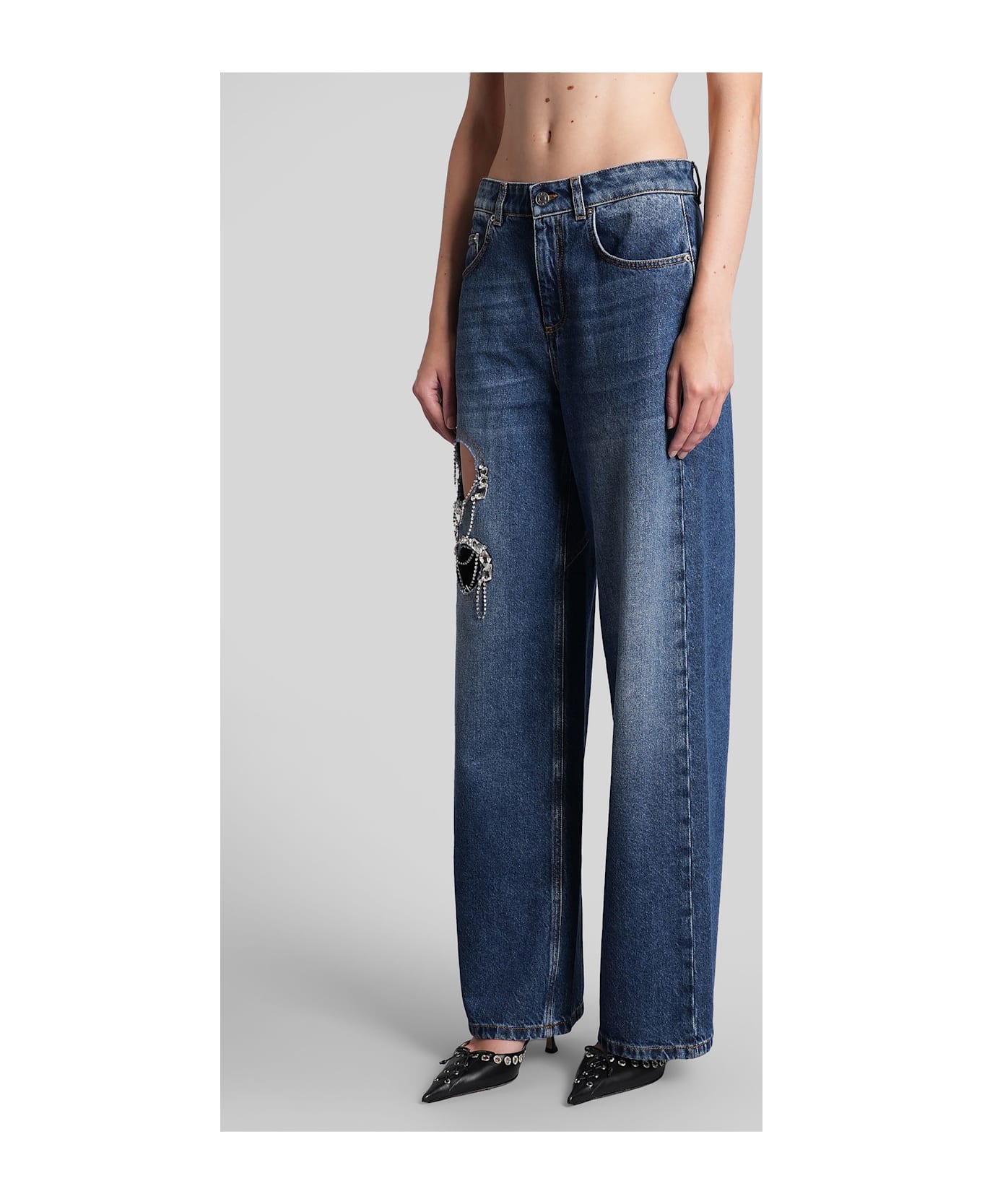 AREA Jeans In Blue Cotton - blue
