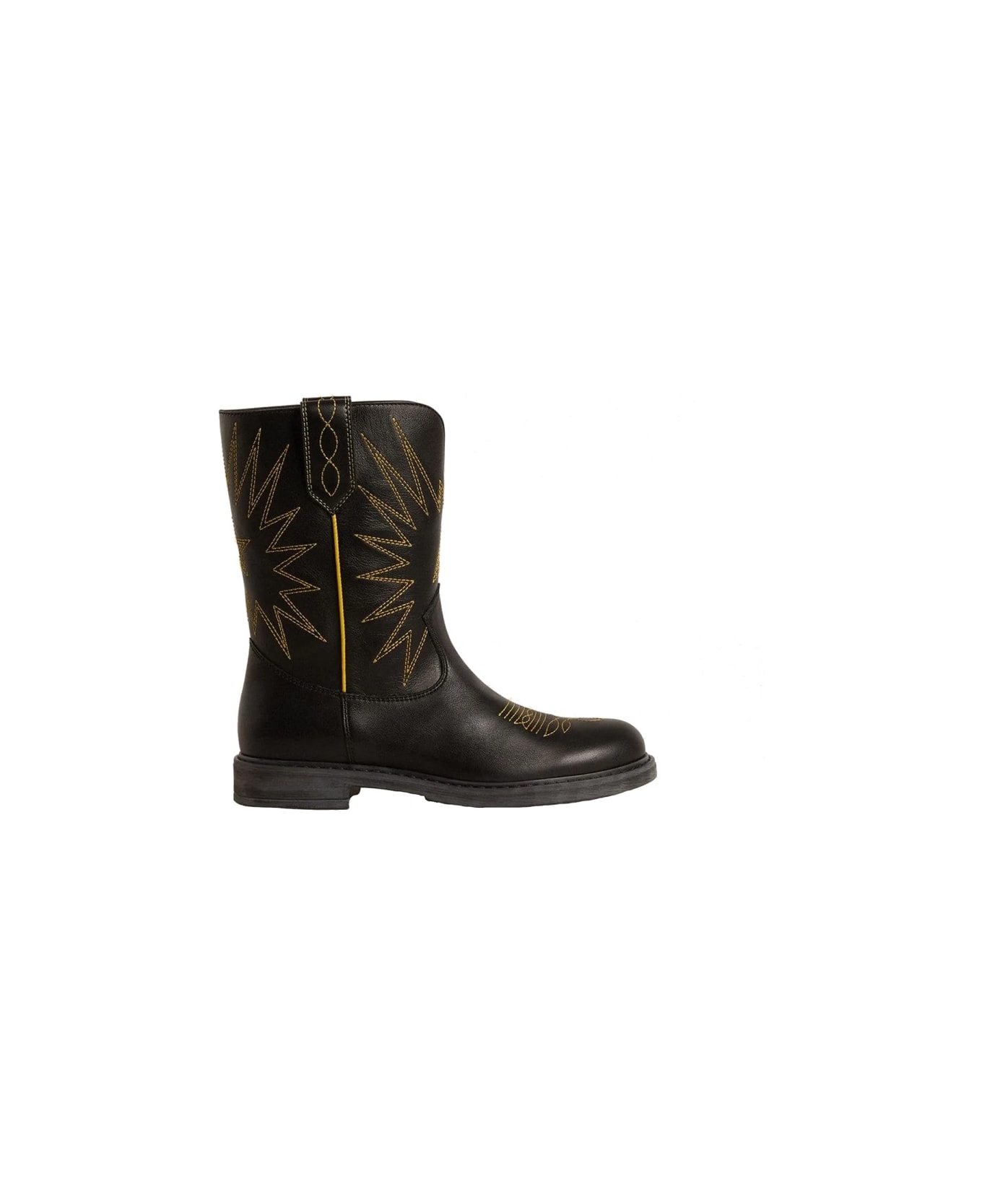 Golden Goose "wish Star Biker" Boots - BLACK