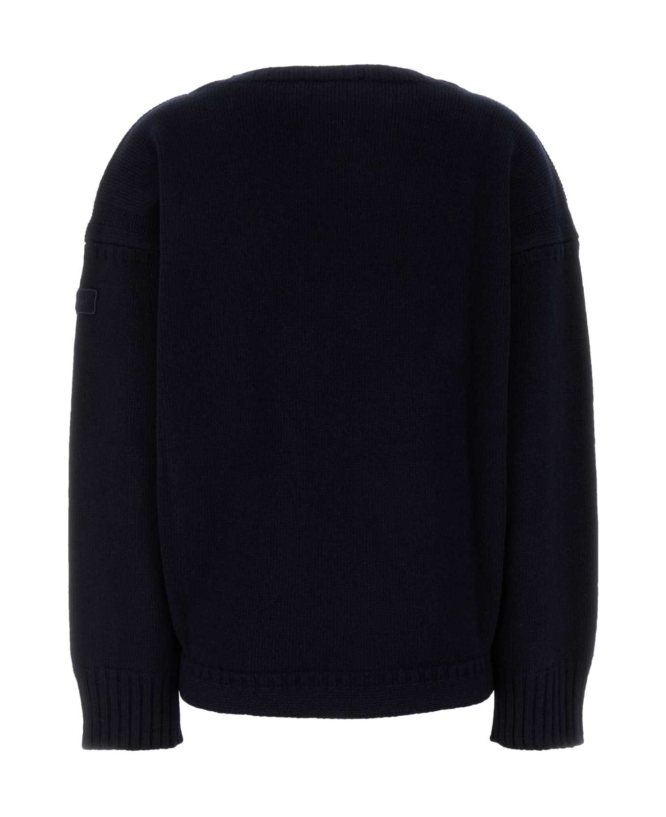 Chloé Dark Blue Wool Blend Sweater - NAVY