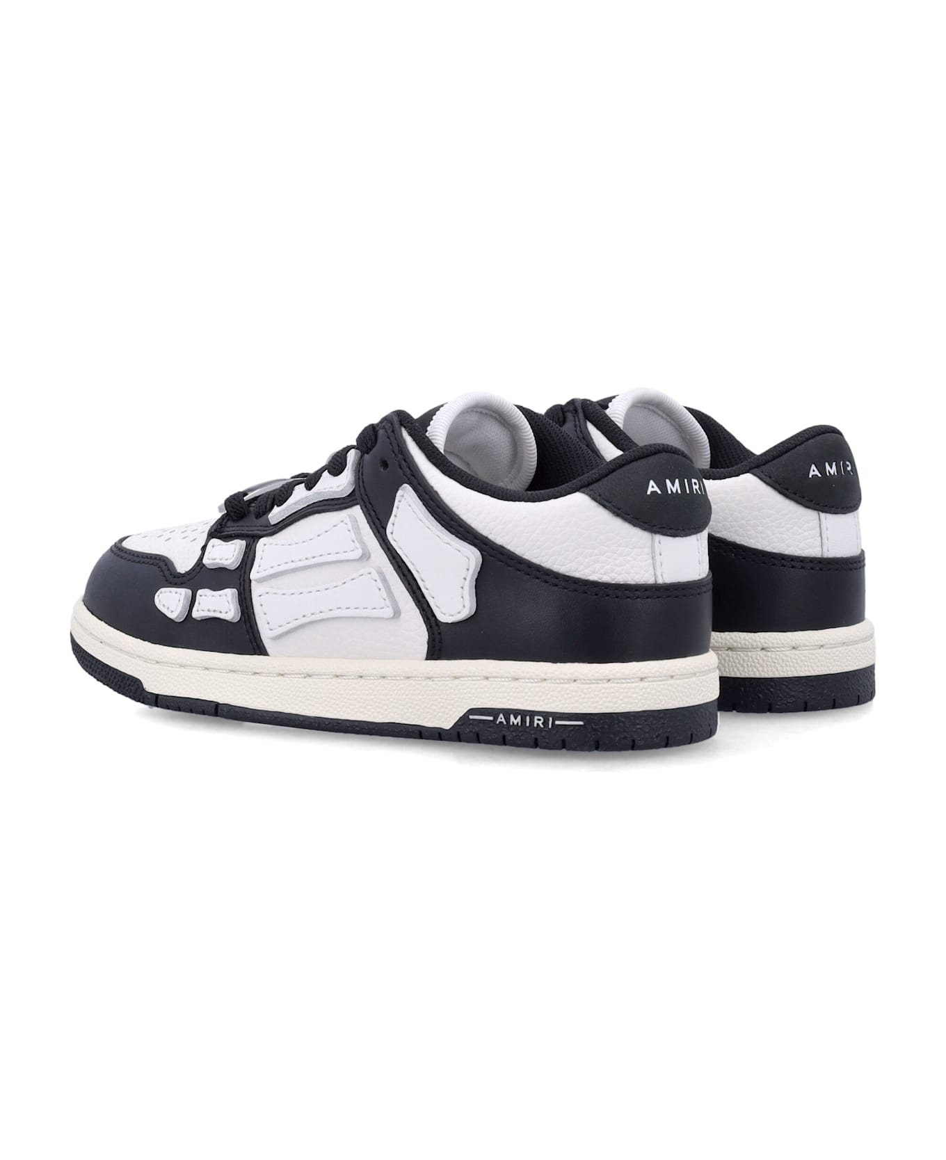 AMIRI Kid - Skel-top Low Sneakers - BLACK/WHITE