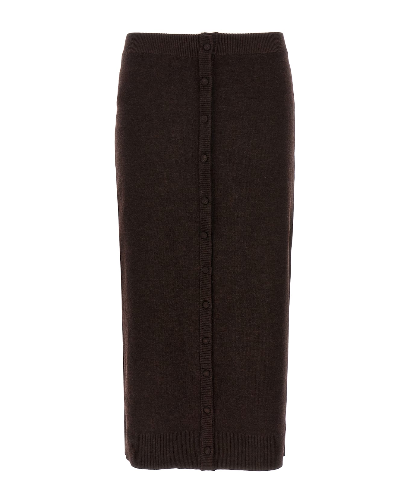 Victoria Beckham 
bottoni
 Midi Skirt - Brown