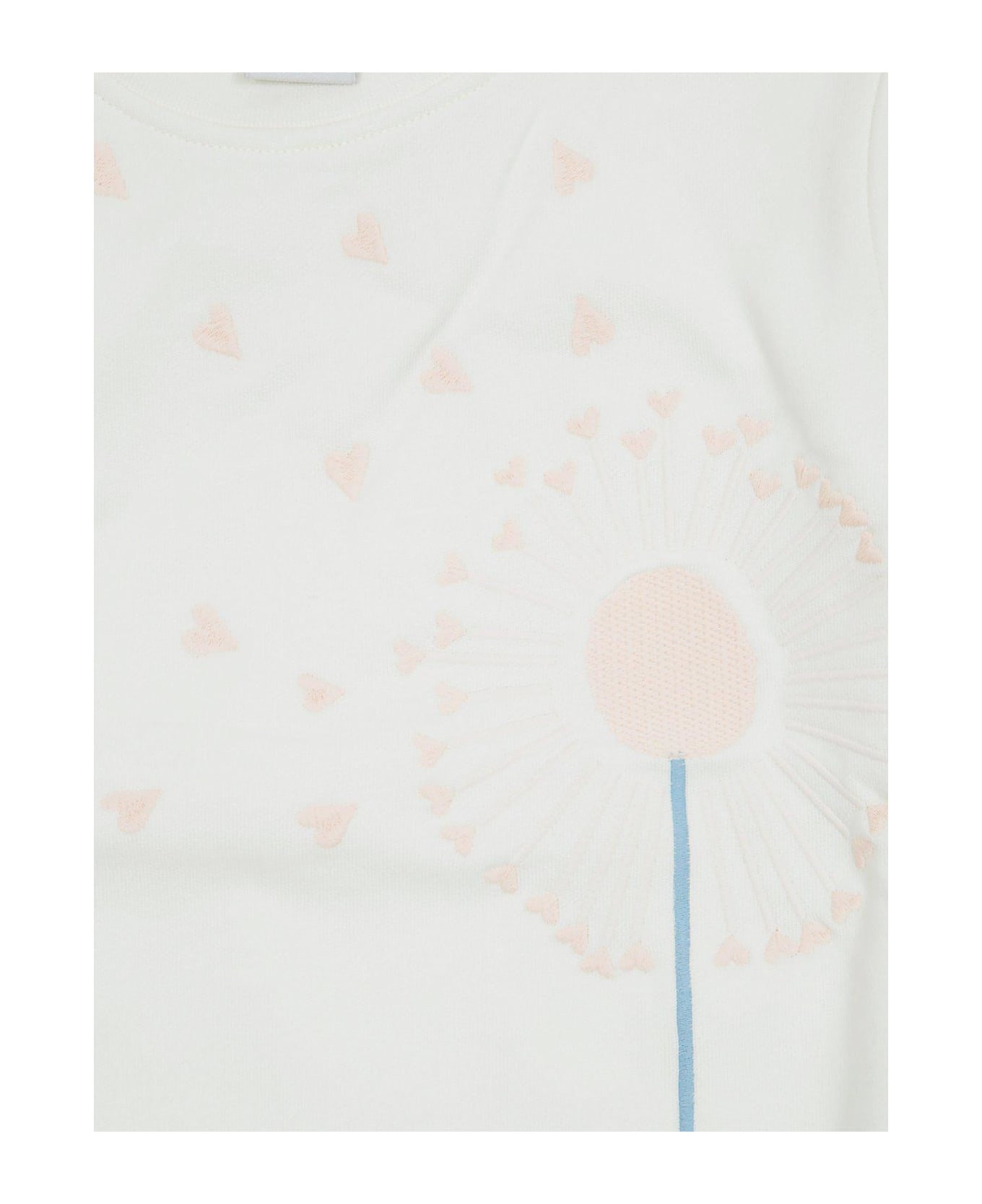 Stella McCartney Logo Embroidered Crewneck Knitted Jumper - Panna