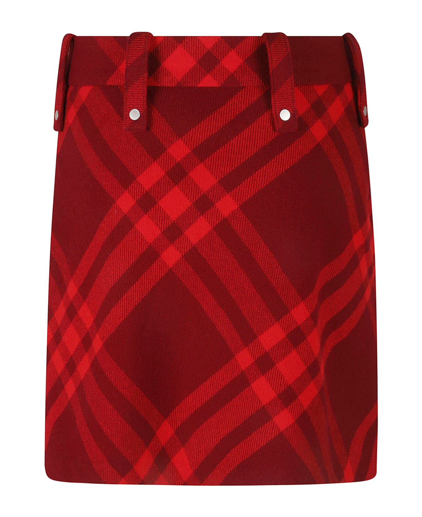 Burberry Check Short Skirt - Red スカート