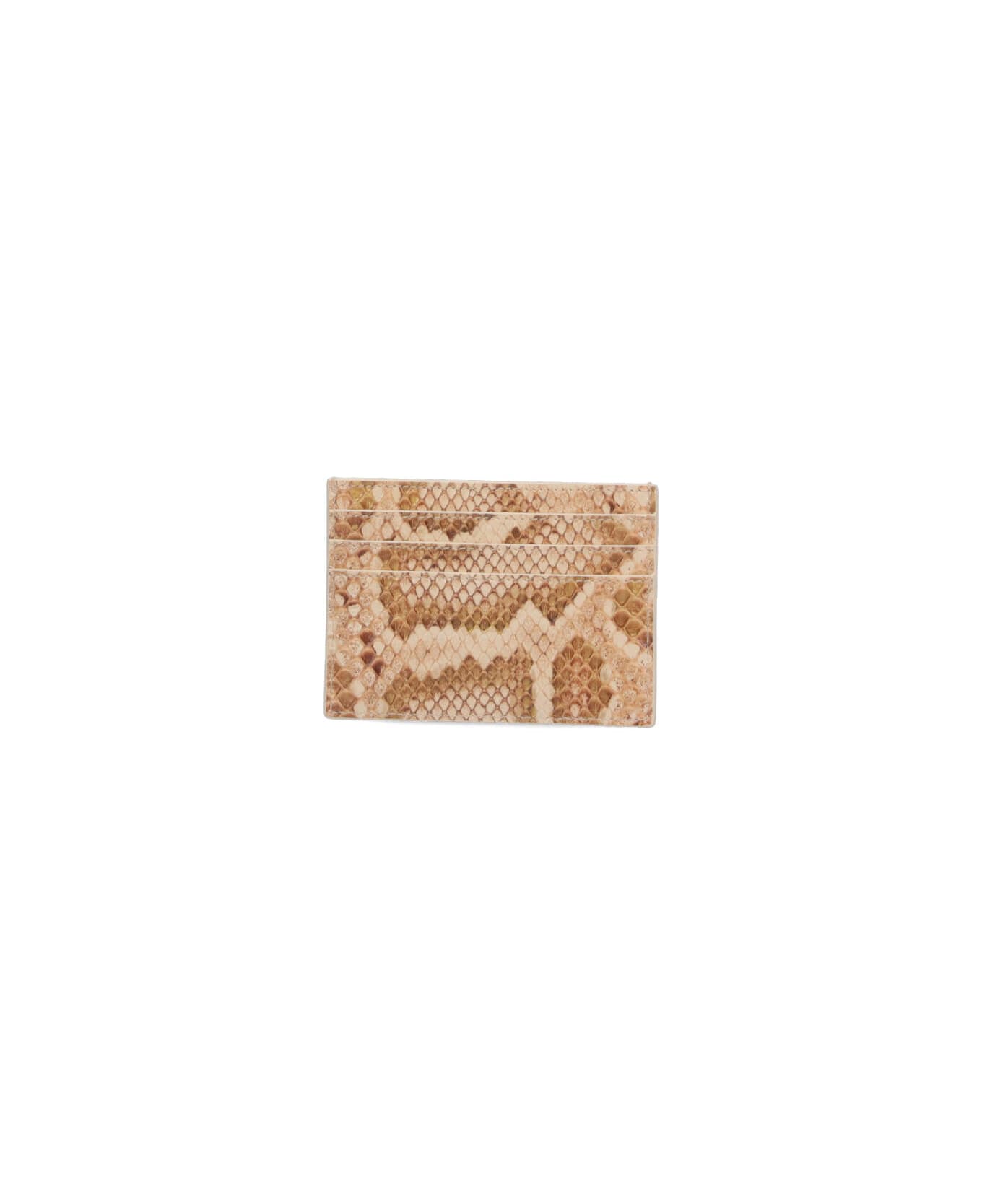 Celine 
triomphe
 Python Leather Card Holder - Beige