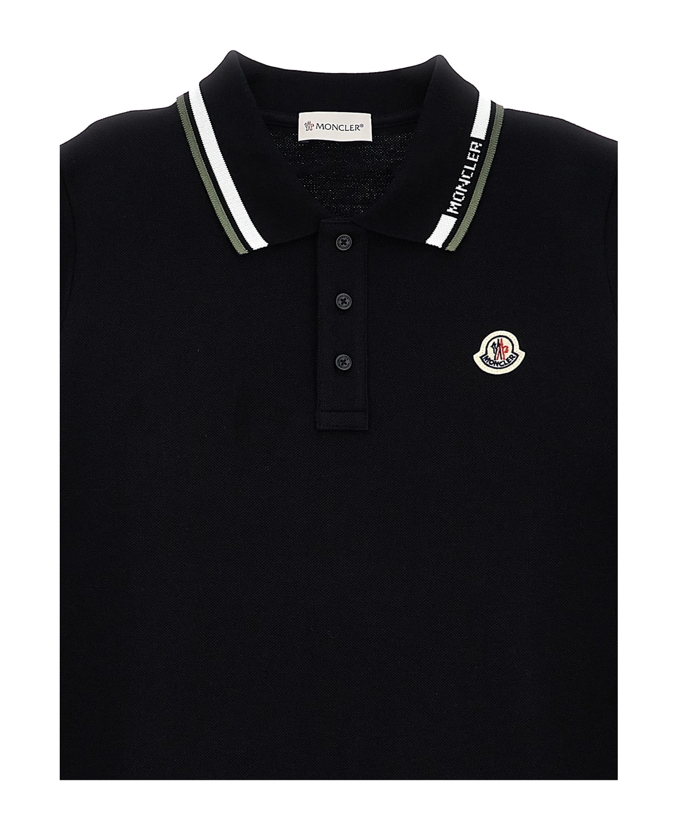 Moncler Piqué Polo Shirt - Black  