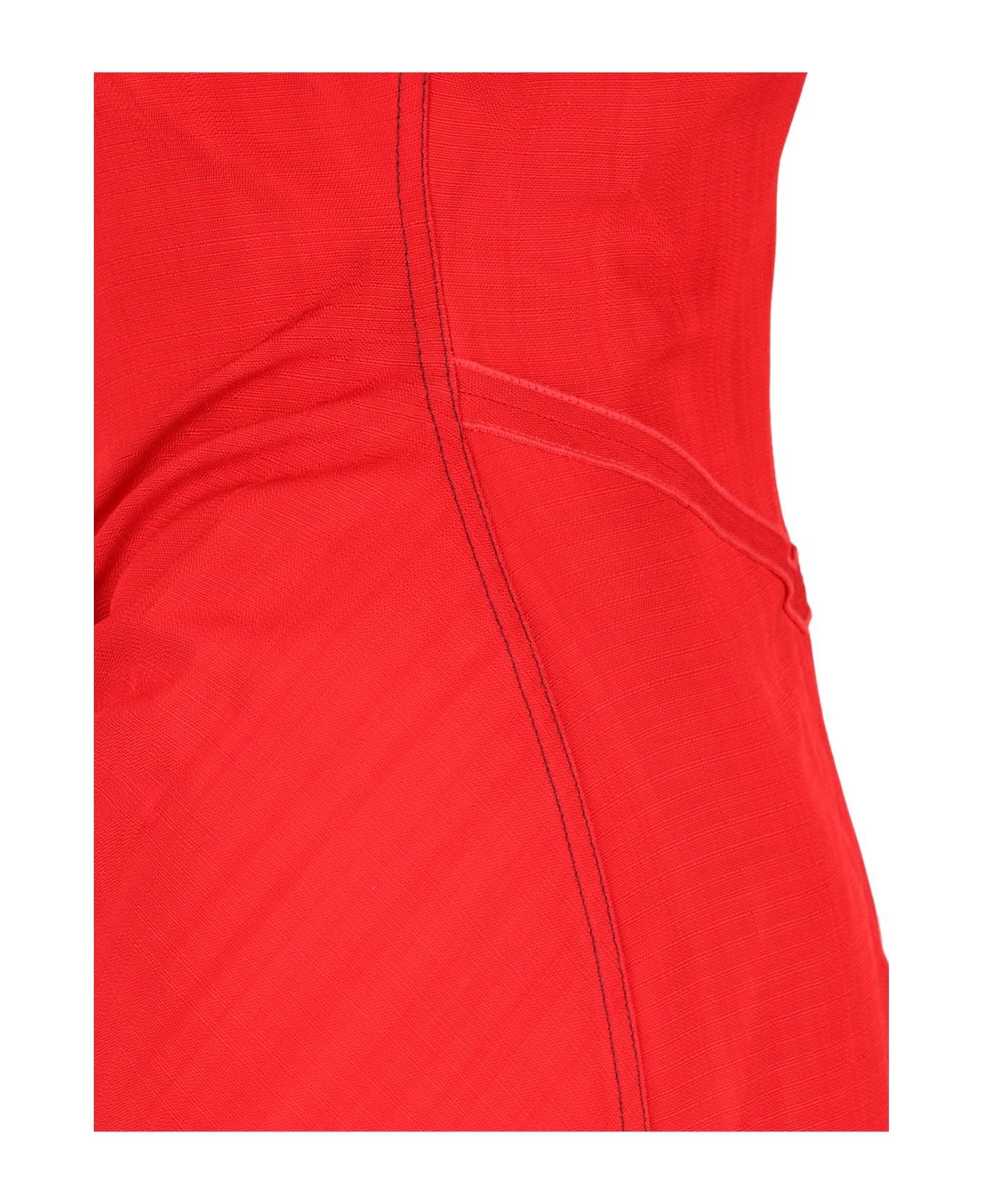Victoria Beckham Draped Midi Dress - Red ワンピース＆ドレス