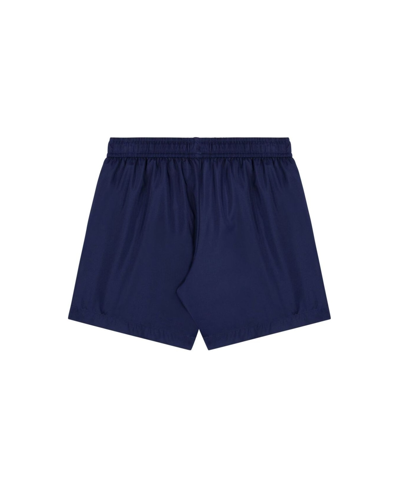 Moschino Blue Swim Shorts With Drawstring Elastic Waist And Logo Detail On The Front In Tech Fabric Boy - Blu