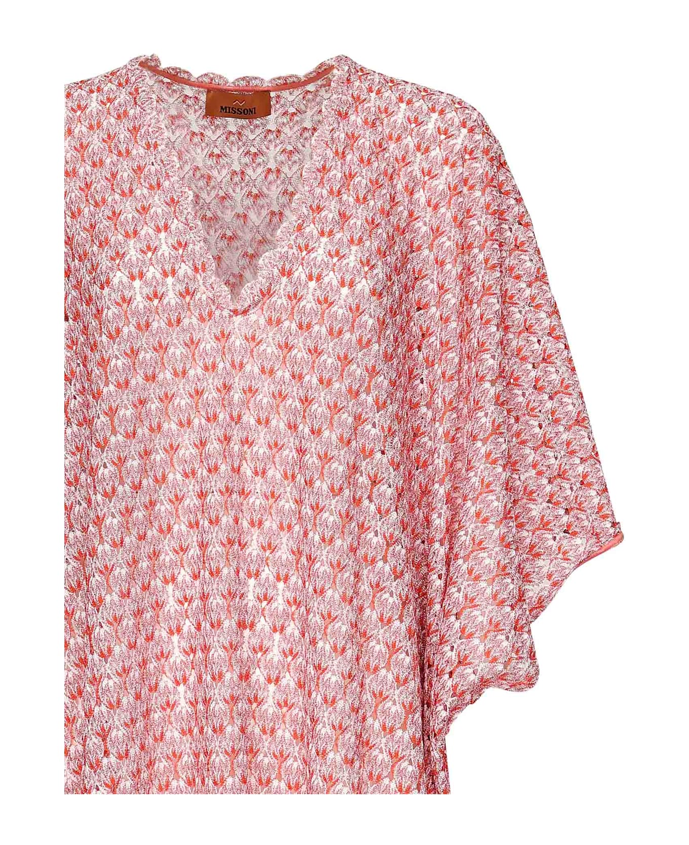 Missoni Long Viscose Blend Kaftan - Pink/red