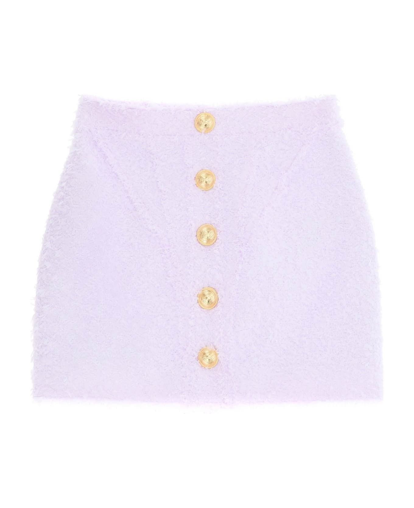 Balmain Tweed Mini-skirt - Lilac
