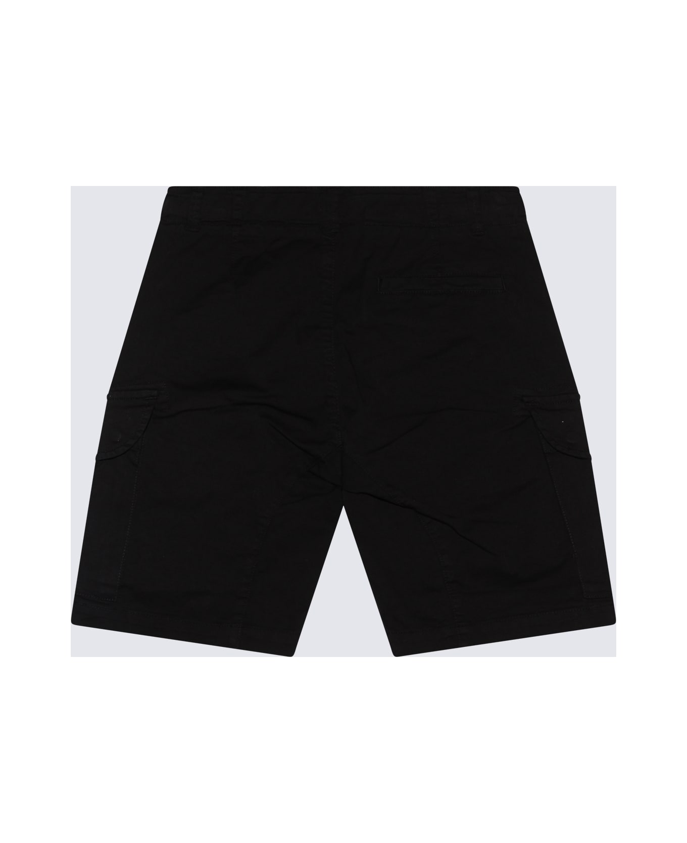 C.P. Company Black Cotton Shorts - NERO/BLACK