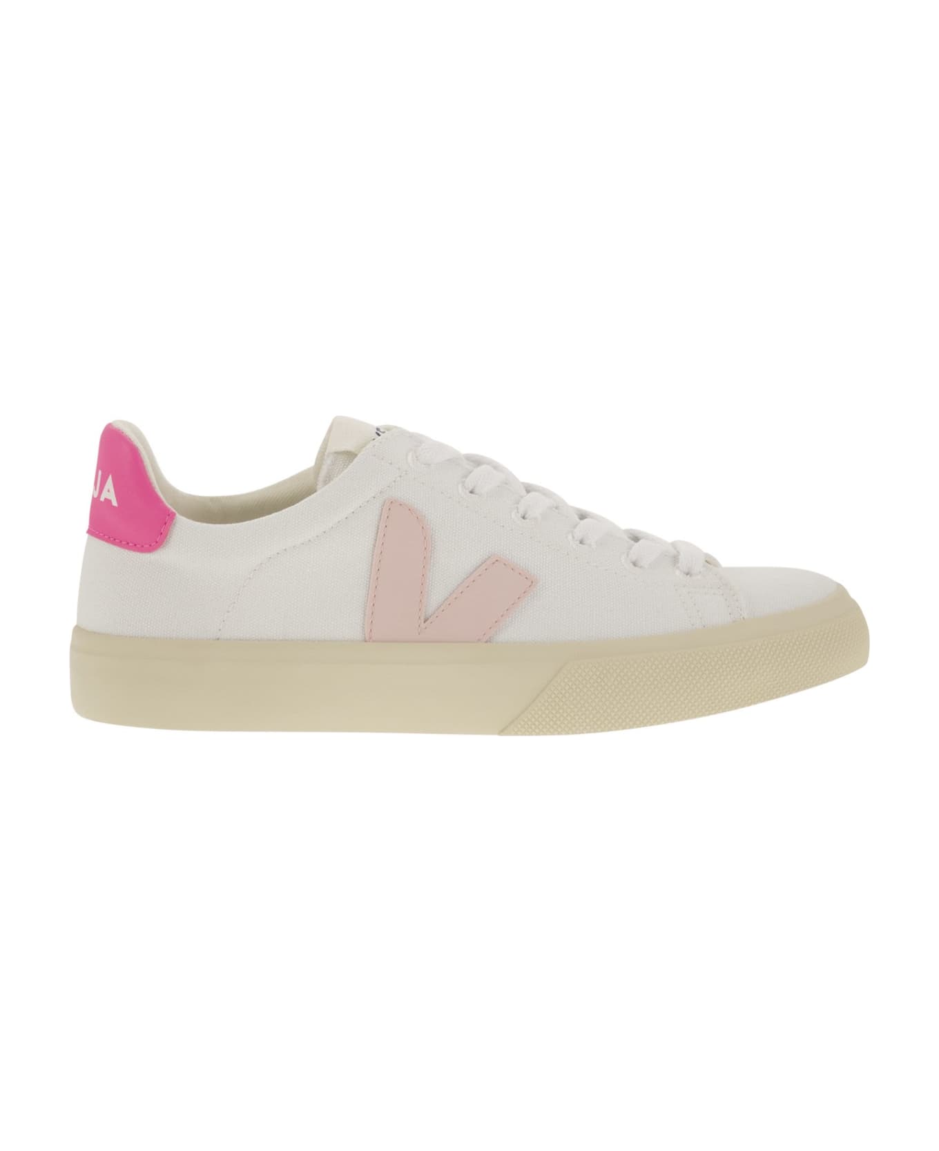 Veja Chromefree Leather Trainers - White/pink