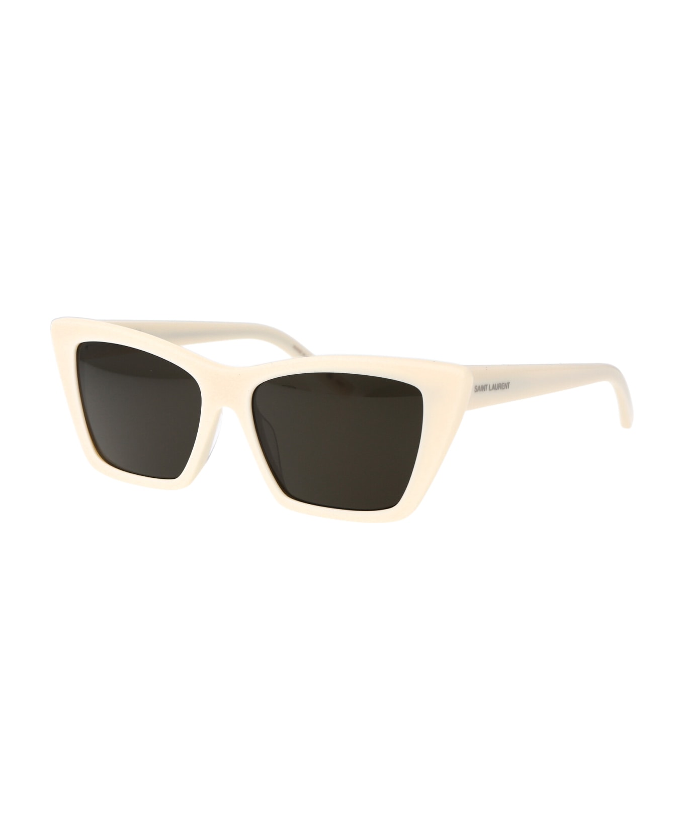 Saint Laurent Eyewear Sl 276 Mica Sunglasses - 056 IVORY IVORY GREY
