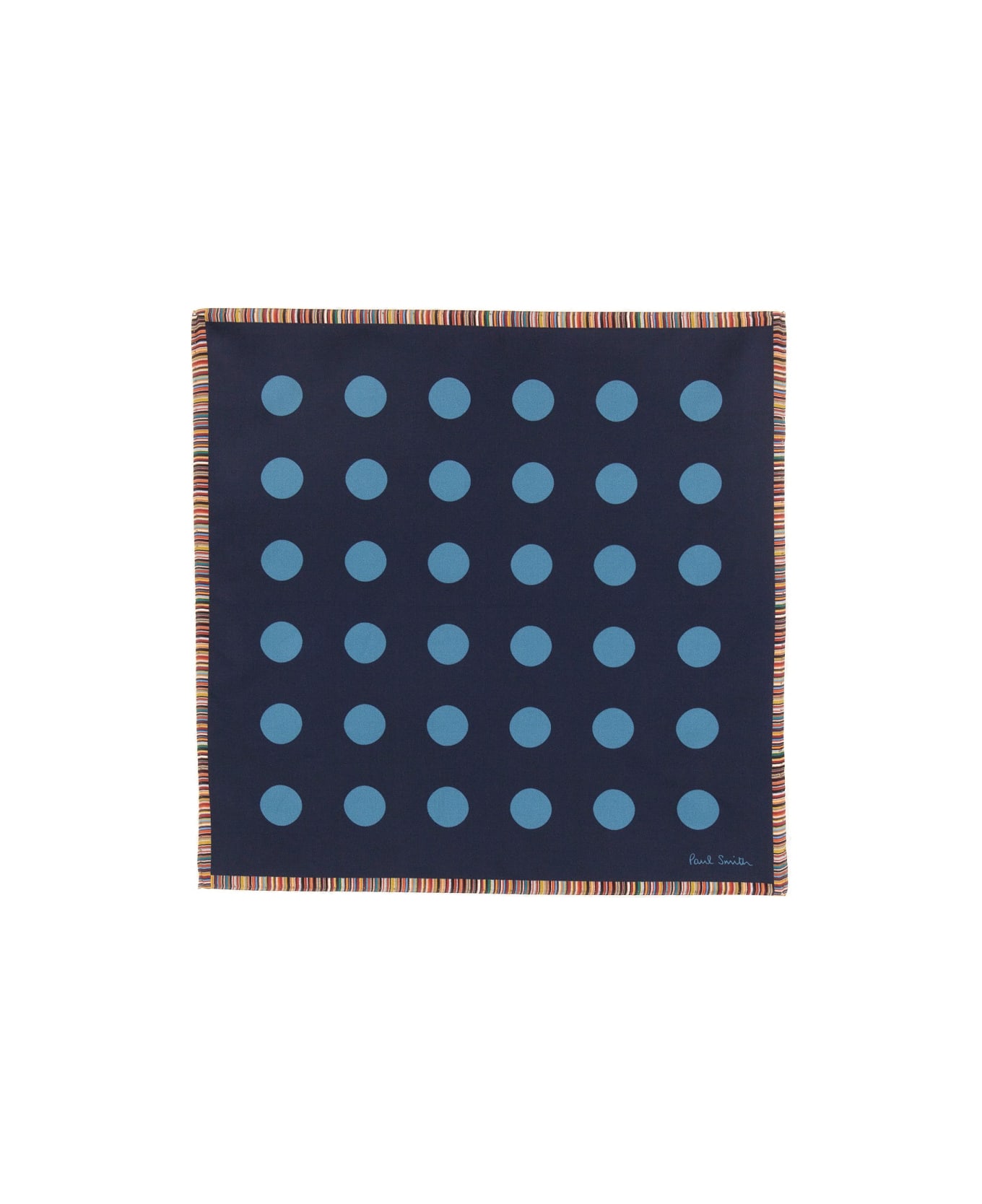Paul Smith "signature Stripe" Pocket Handkerchief - BLUE