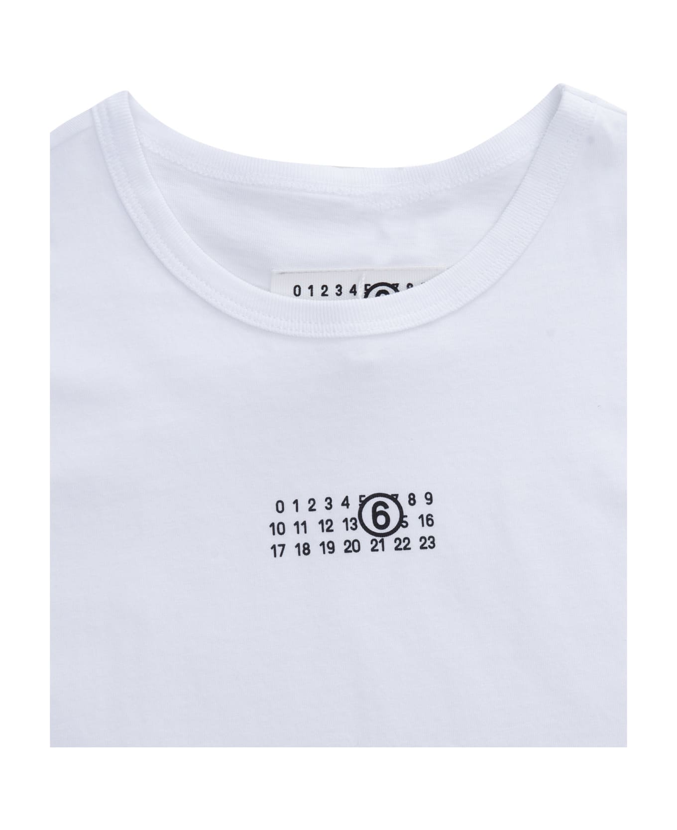MM6 Maison Margiela White Tank Top With Print - WHITE Tシャツ＆ポロシャツ