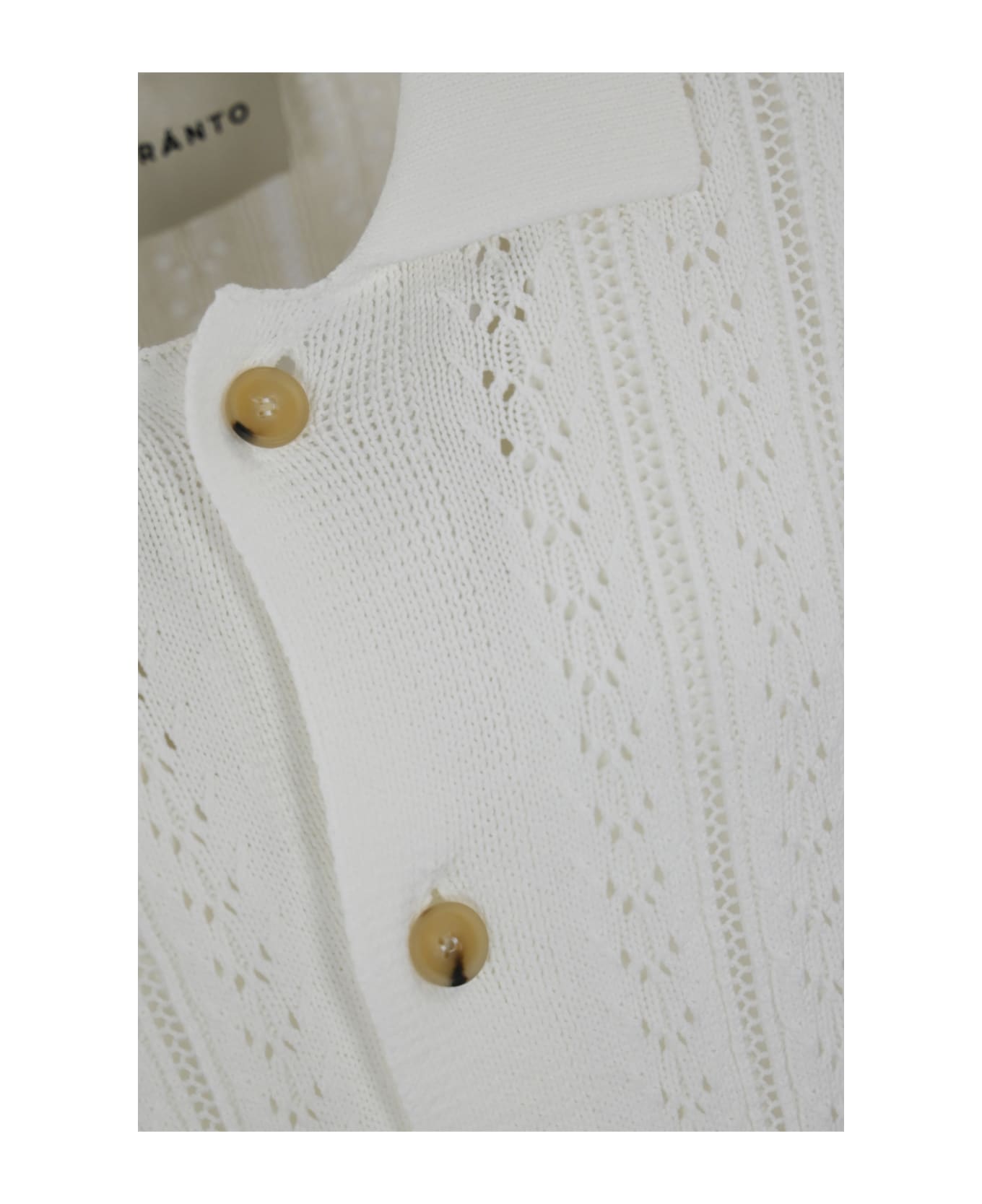 Amaranto Perforated Shirt - Bianco
