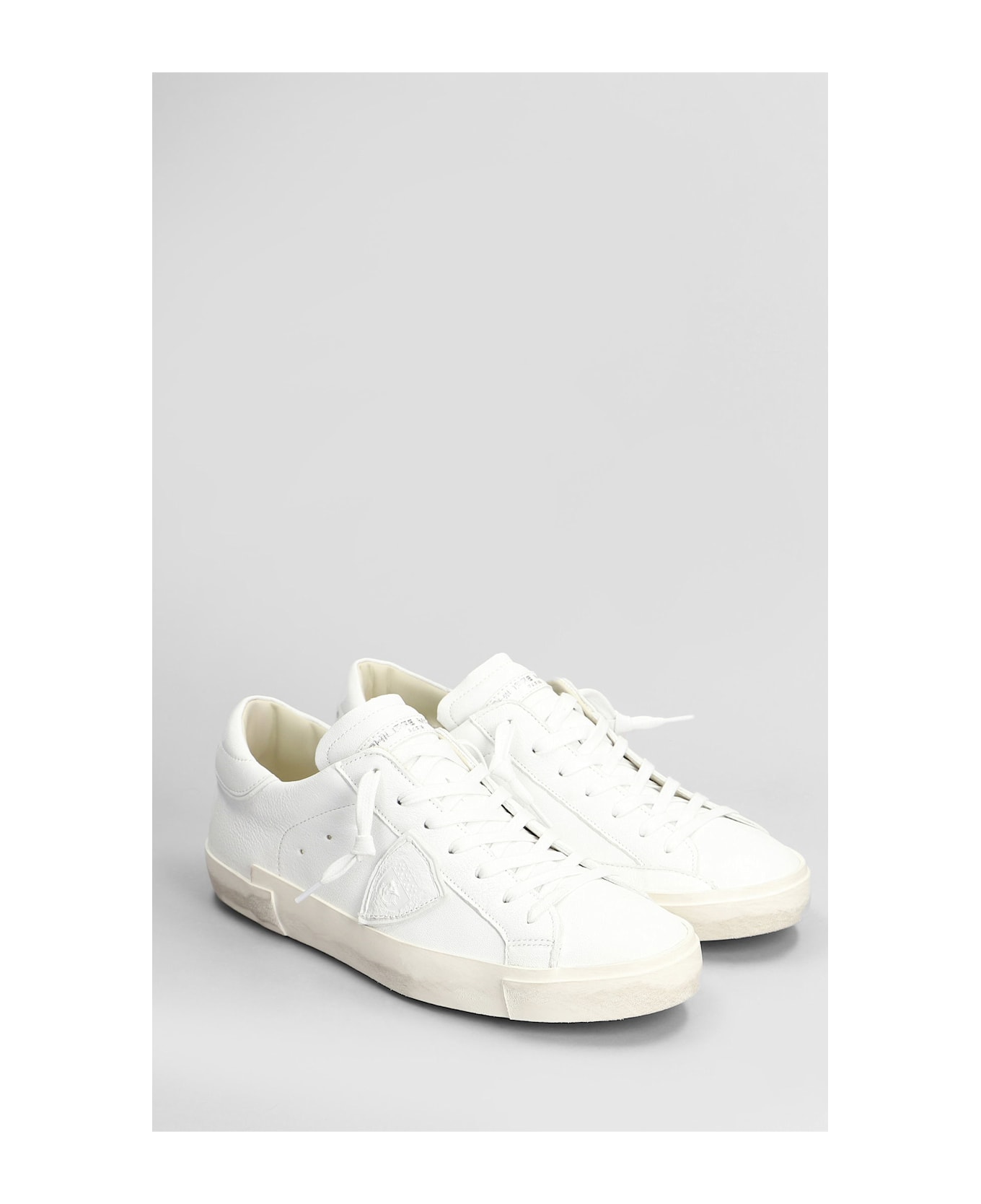 Philippe Model Prsx Low Sneakers In White Leather - white スニーカー