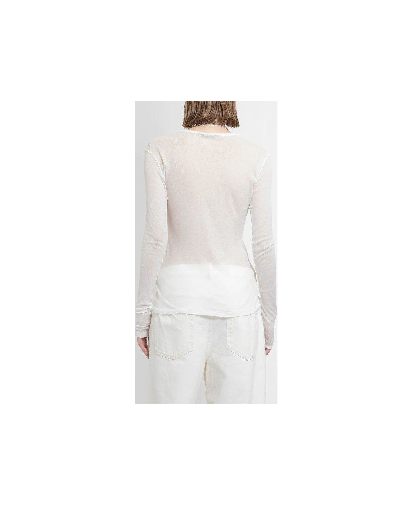 Ann Demeulemeester Fiene Long Sleeve T-shirt - NATURAL WHITE Tシャツ