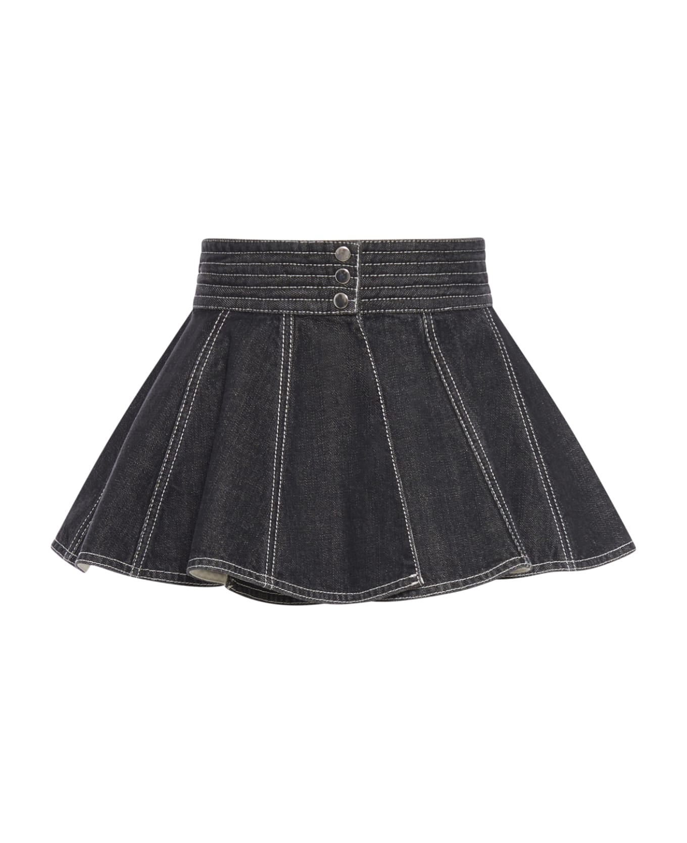 Alaia Belt Skirt Acc - Denim Noir