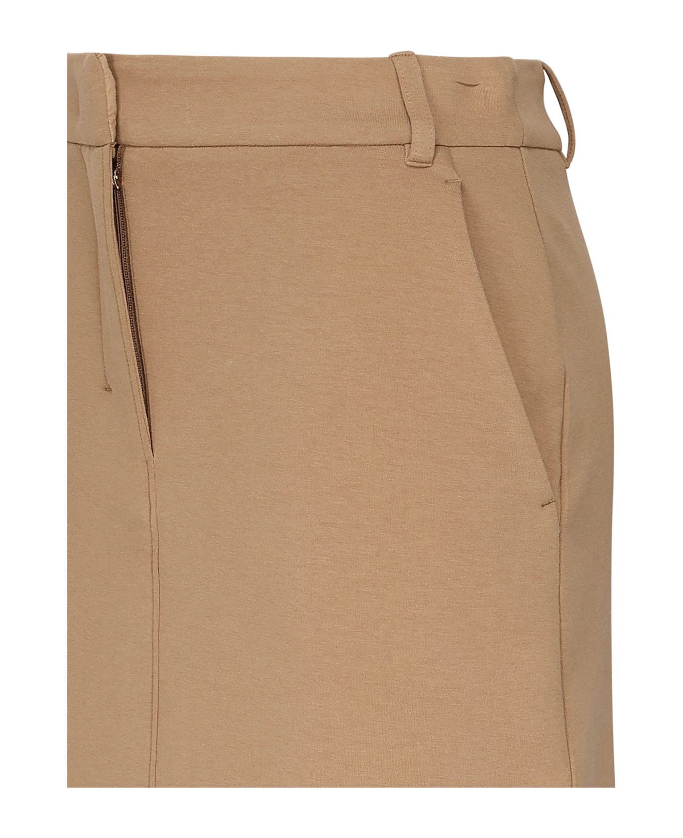 
S Max Mara Pencil Skirt In Scuba Jersey - Brown