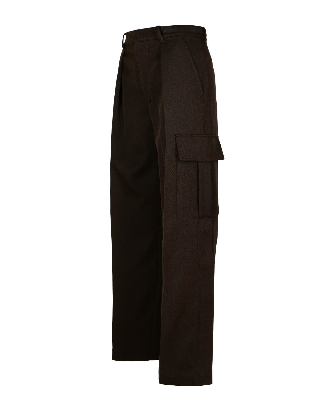 Burberry Brown Wool Cargo Pants - Brown