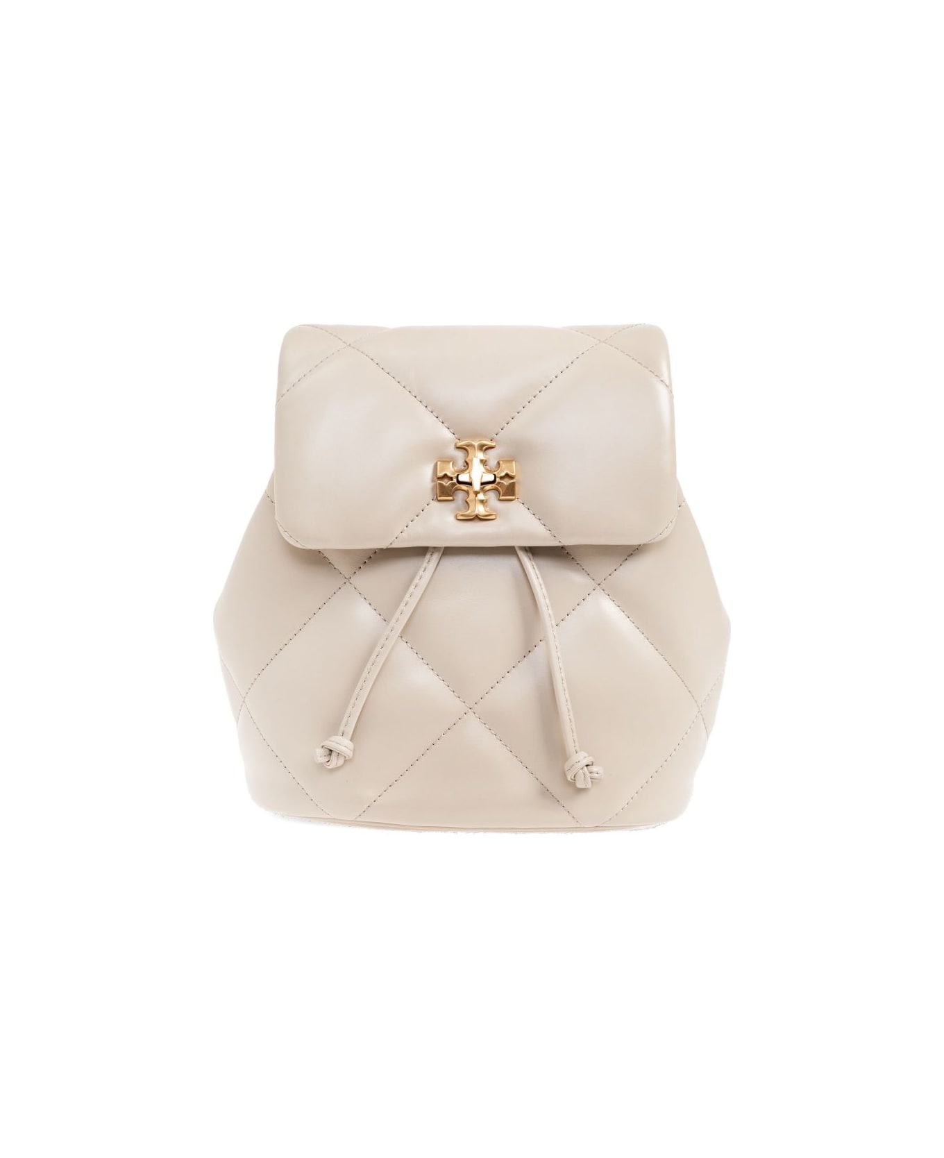 Tory Burch Kira Diamond Small Leather Backpack - Beige バックパック