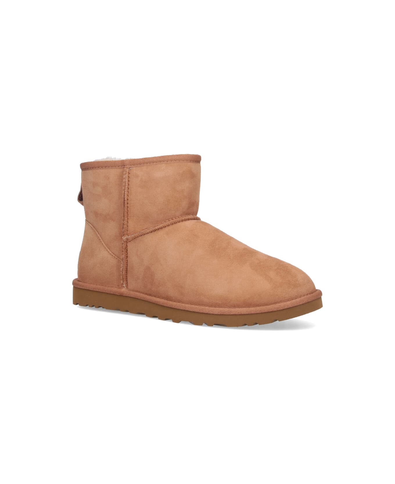 UGG 'classic Mini' Ankle Boots - Beige