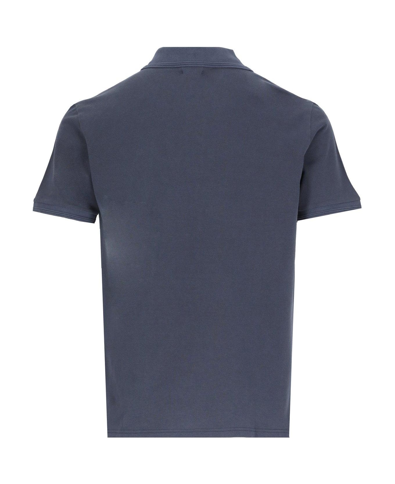 Woolrich Logo Patch Short-sleeved Polo Shirt Woolrich - BLUE