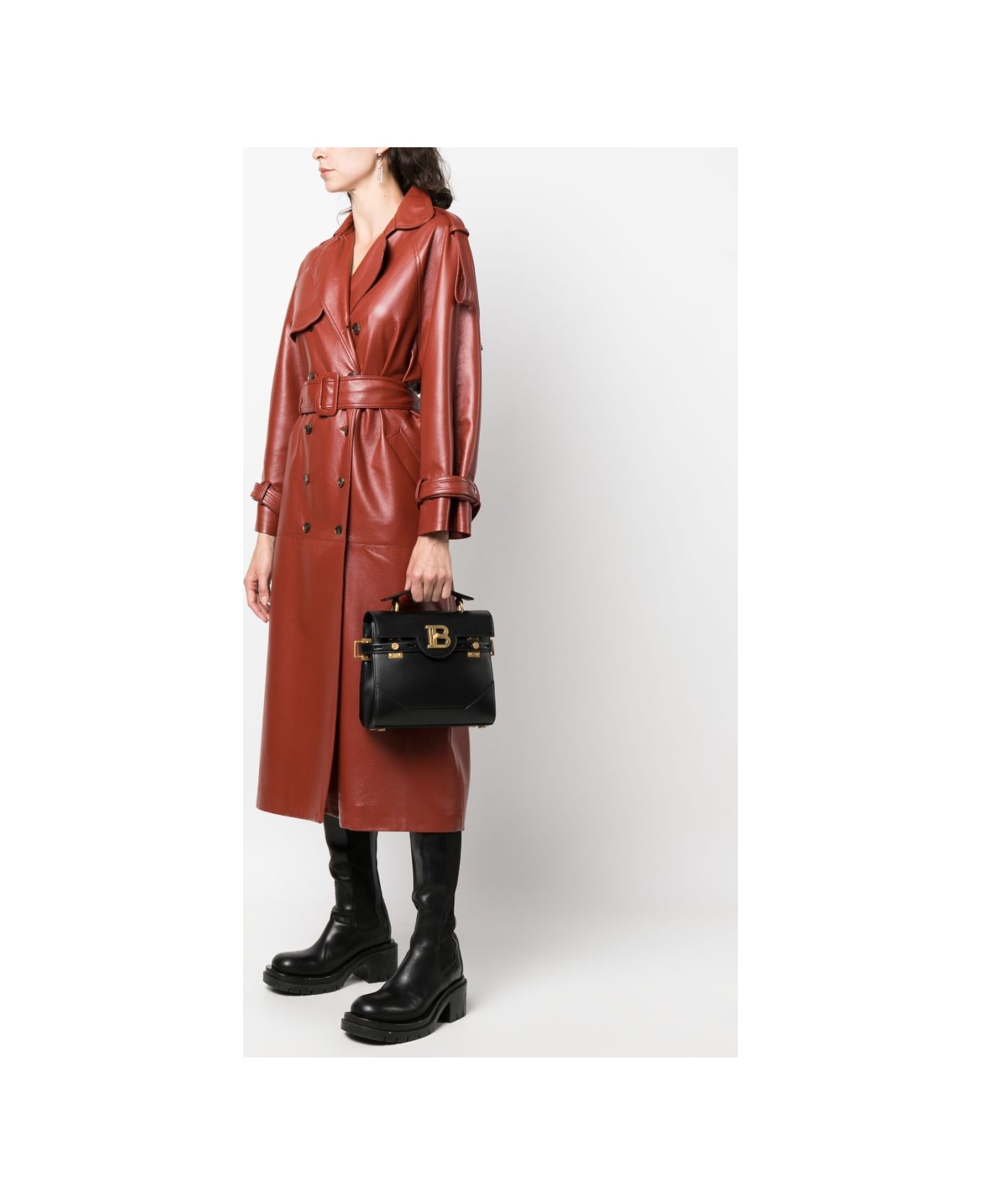 Balmain B-buzz Leather Crossbody Bag - Black