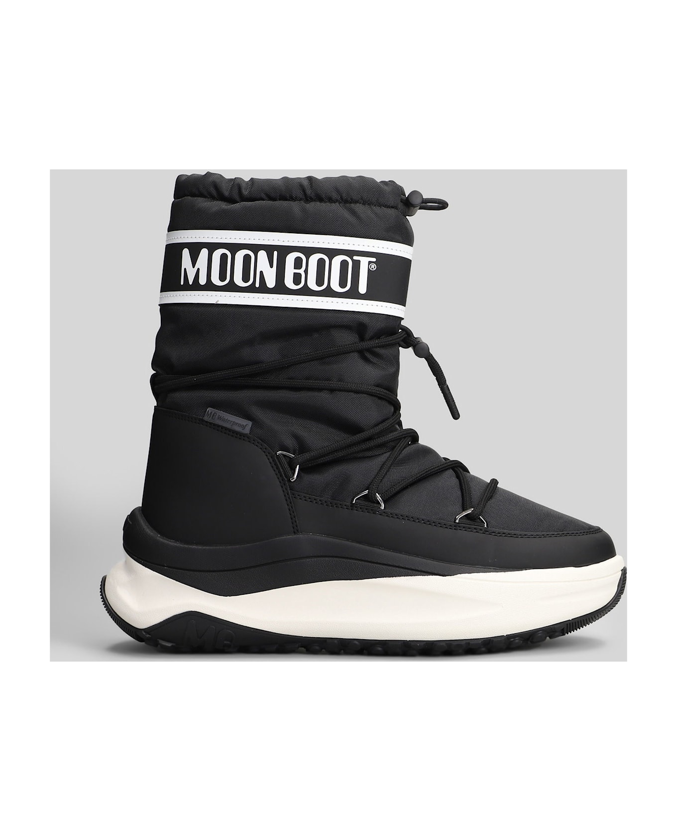 Moon Boot Mb Moon247 Polar Low Heels Ankle Boots In Black Pvc - black