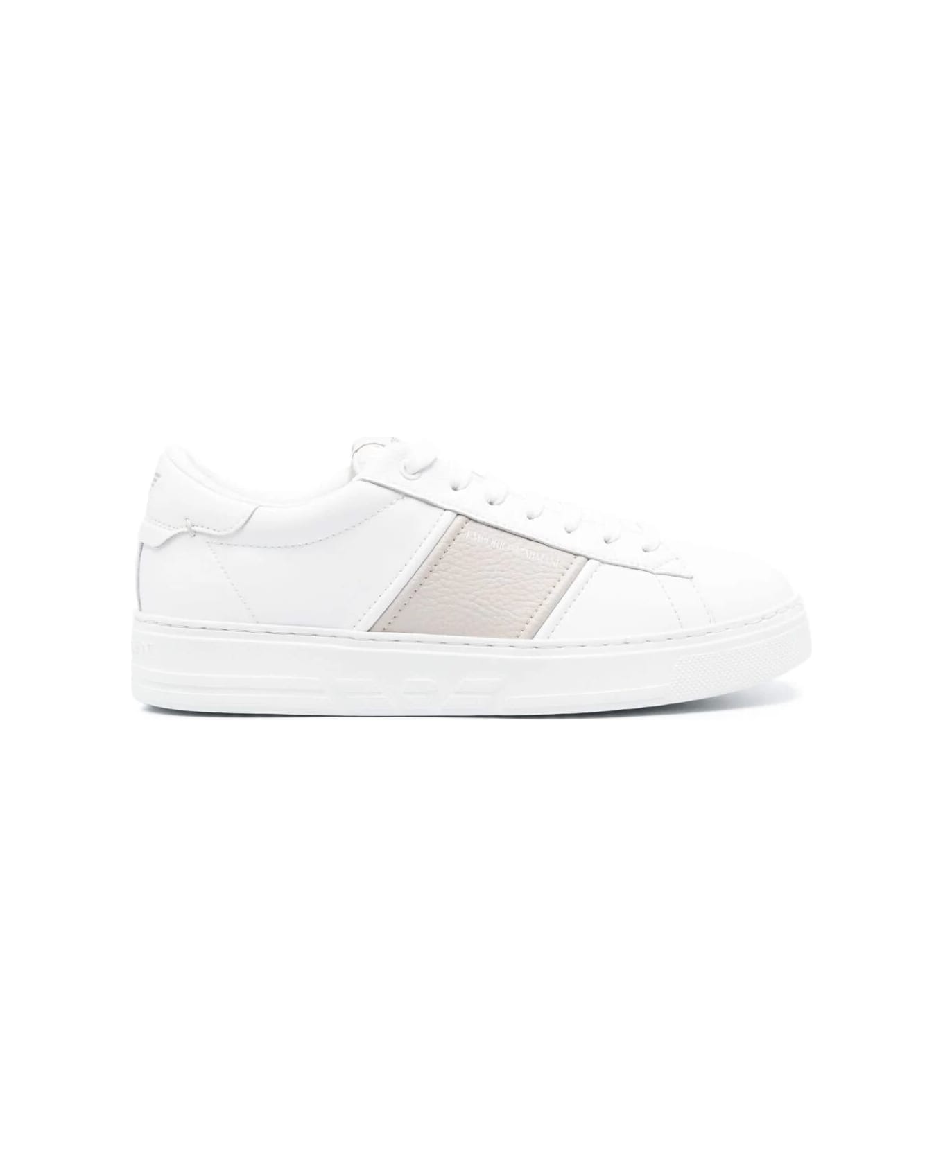 Emporio Armani Sneaker Mesh - Opt White Silver
