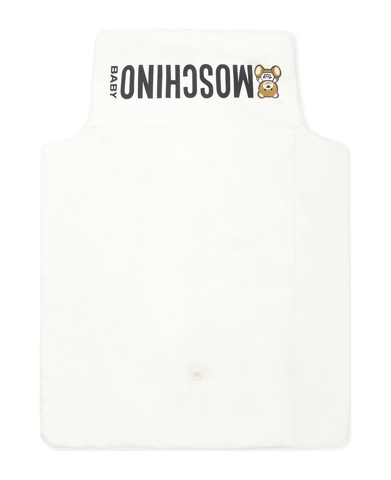Moschino Ivory Changing Bag For Babykids With Teddy Bear - Ivory